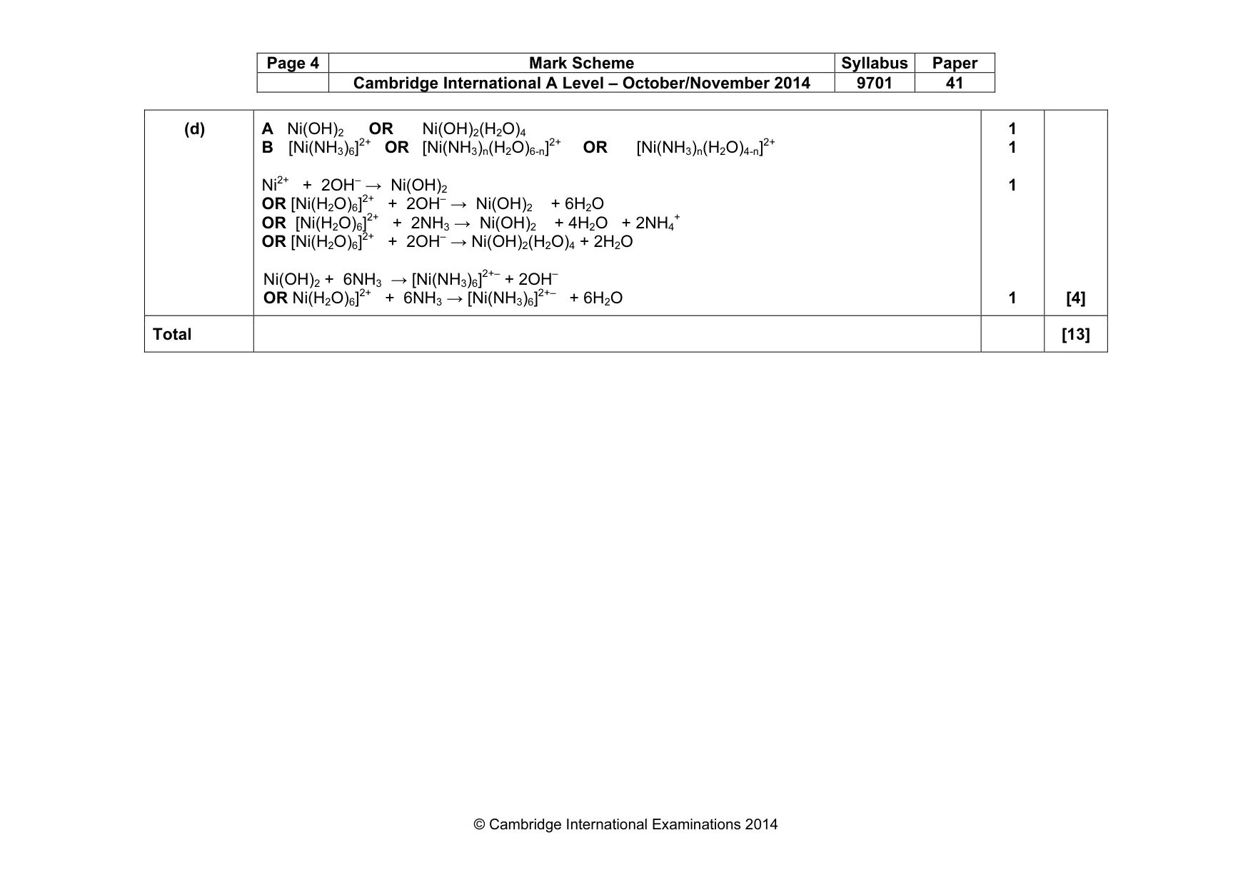 Mark scheme, page 4 of 13