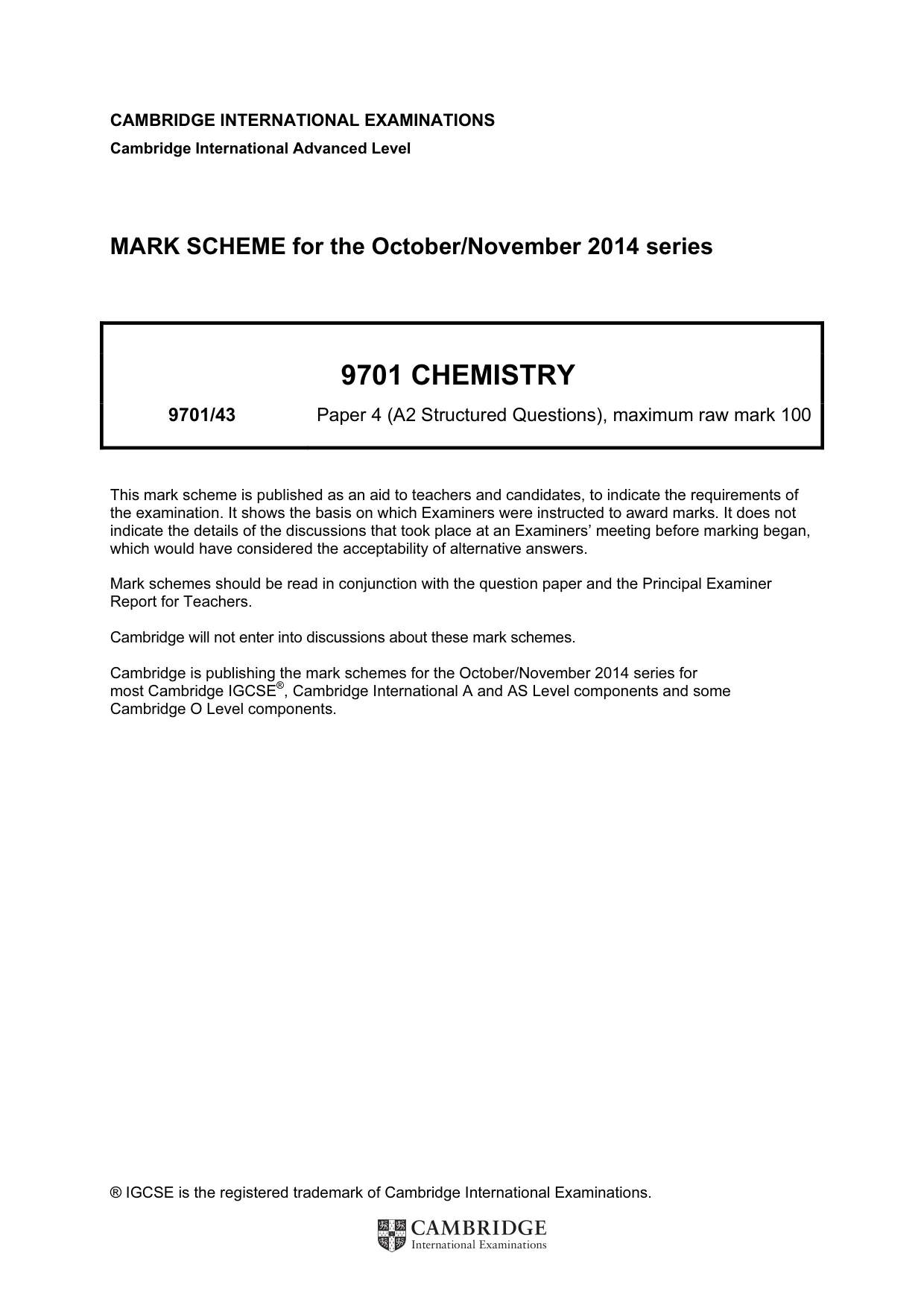 Mark scheme, page 1 of 12
