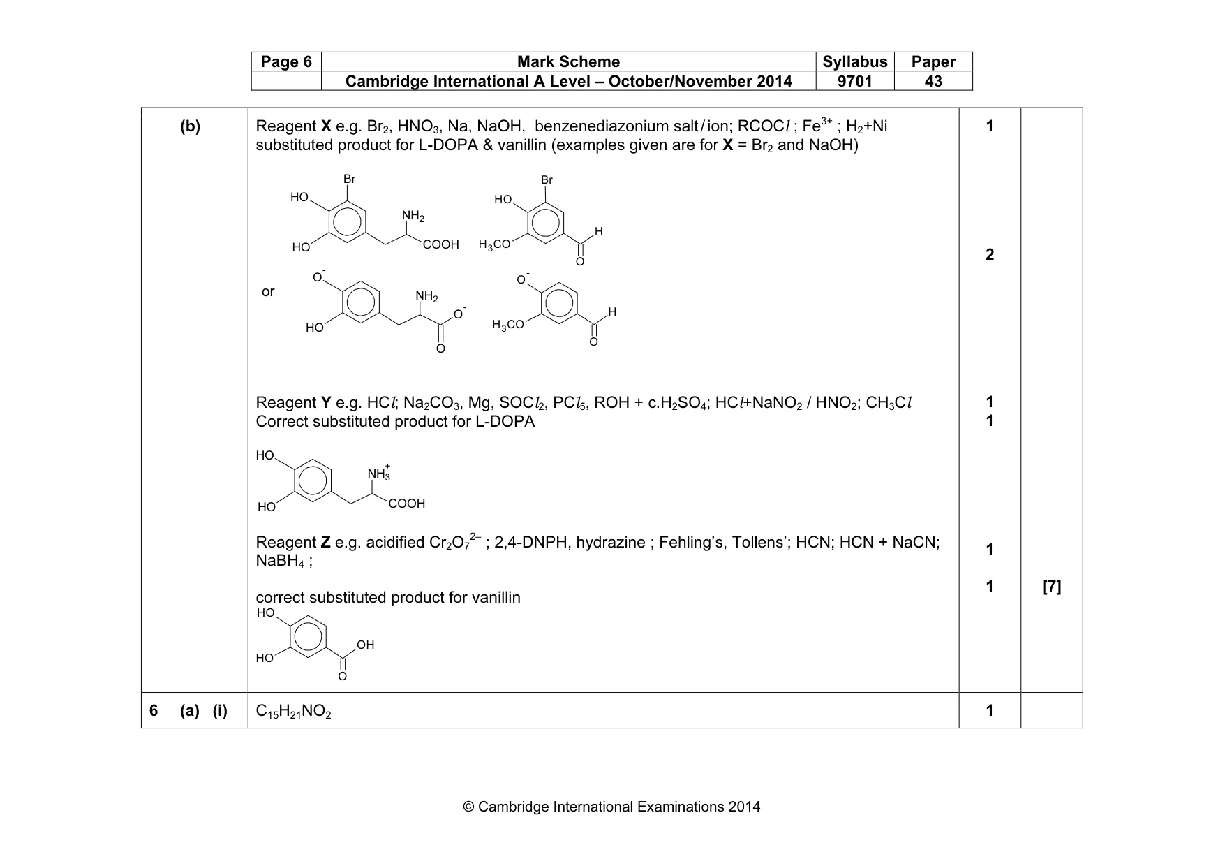 Mark scheme, page 6 of 12