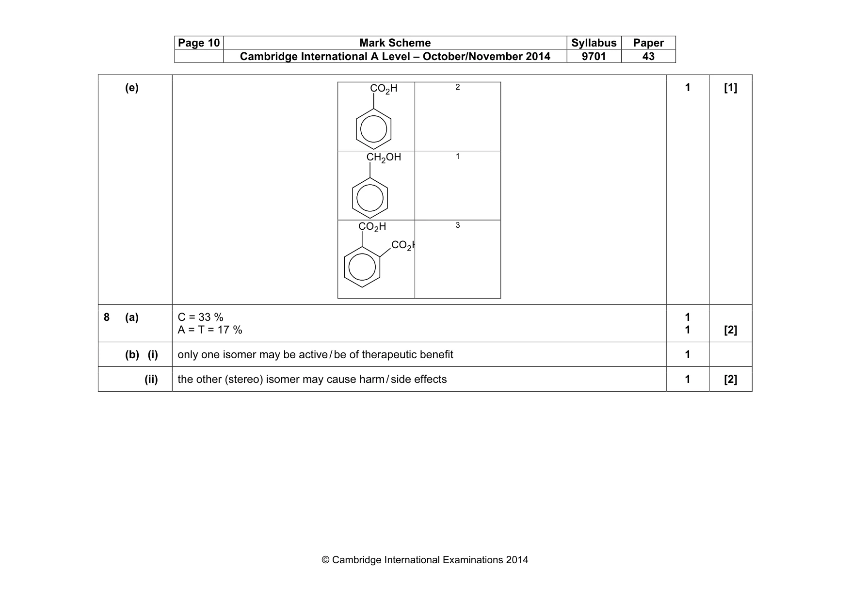 Mark scheme, page 10 of 12