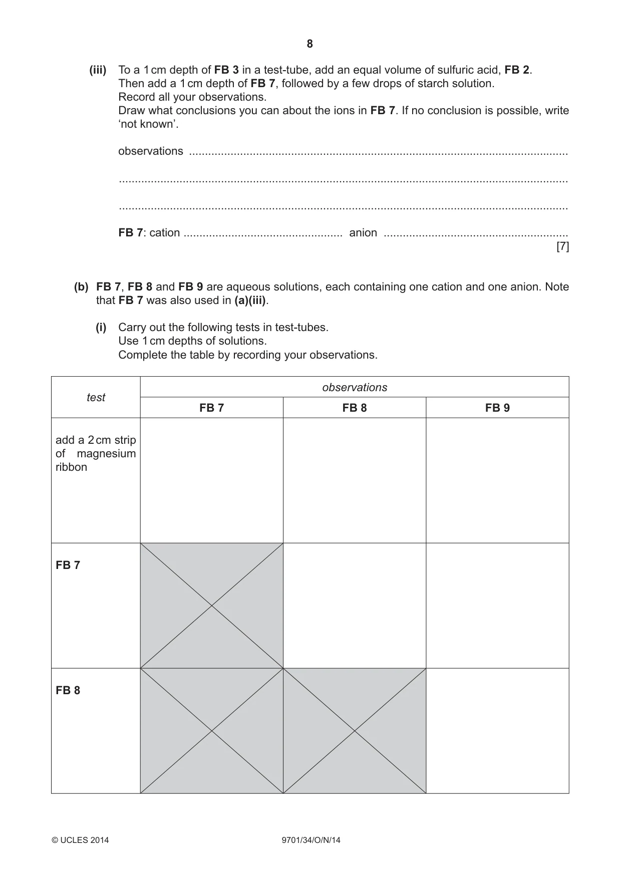 Cambridge A Level Chemistry 9701 2014 Oct/Nov Paper 3 · Variant 4 question paper, page 8 of 12