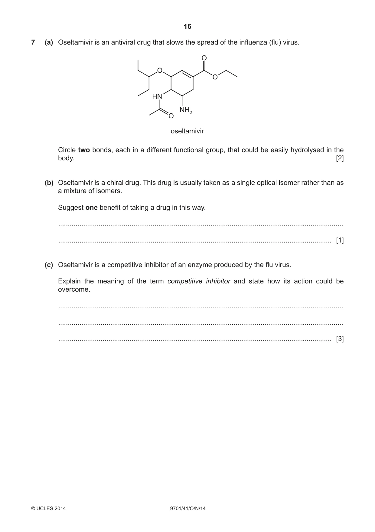 Cambridge A Level Chemistry 9701 2014 Oct/Nov Paper 4 · Variant 1 question paper, page 16 of 20