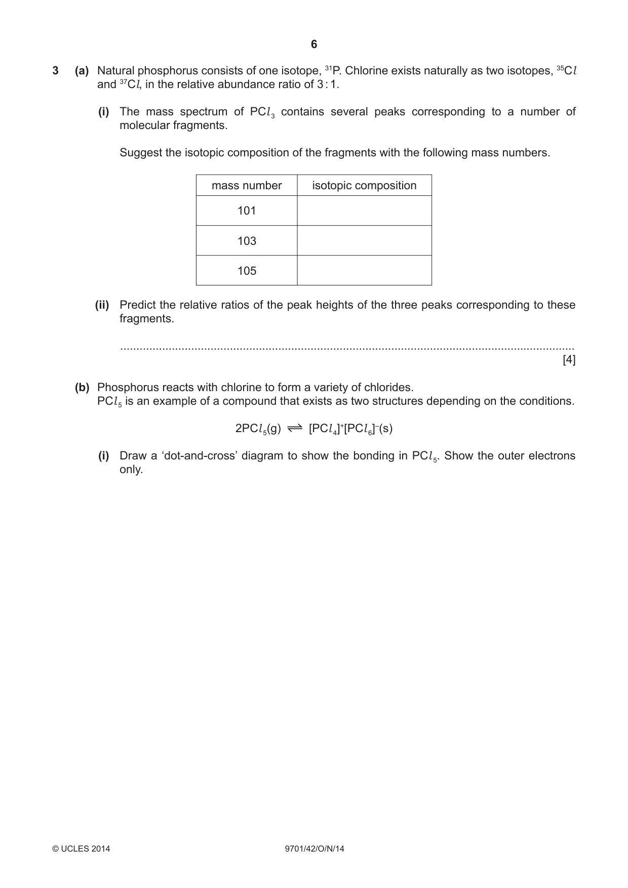 Cambridge A Level Chemistry 9701 2014 Oct/Nov Paper 4 · Variant 2 question paper, page 6 of 20