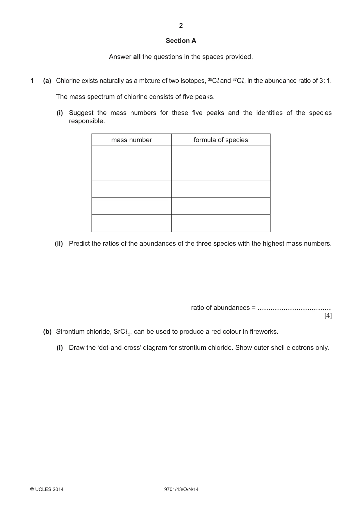 Cambridge A Level Chemistry 9701 2014 Oct/Nov Paper 4 · Variant 3 question paper, page 2 of 20