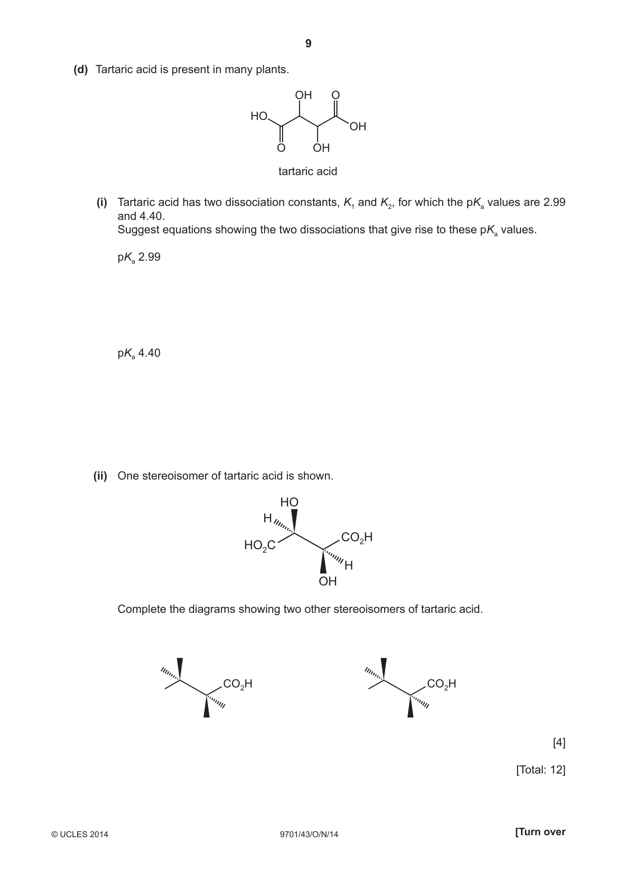 Cambridge A Level Chemistry 9701 2014 Oct/Nov Paper 4 · Variant 3 question paper, page 9 of 20