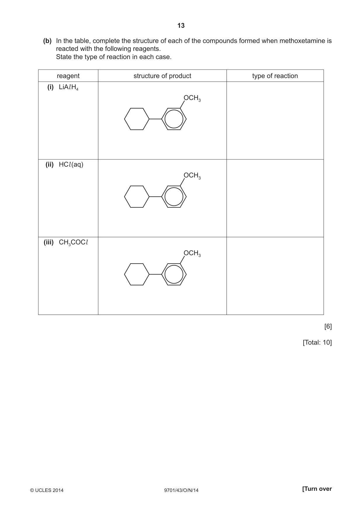 Cambridge A Level Chemistry 9701 2014 Oct/Nov Paper 4 · Variant 3 question paper, page 13 of 20