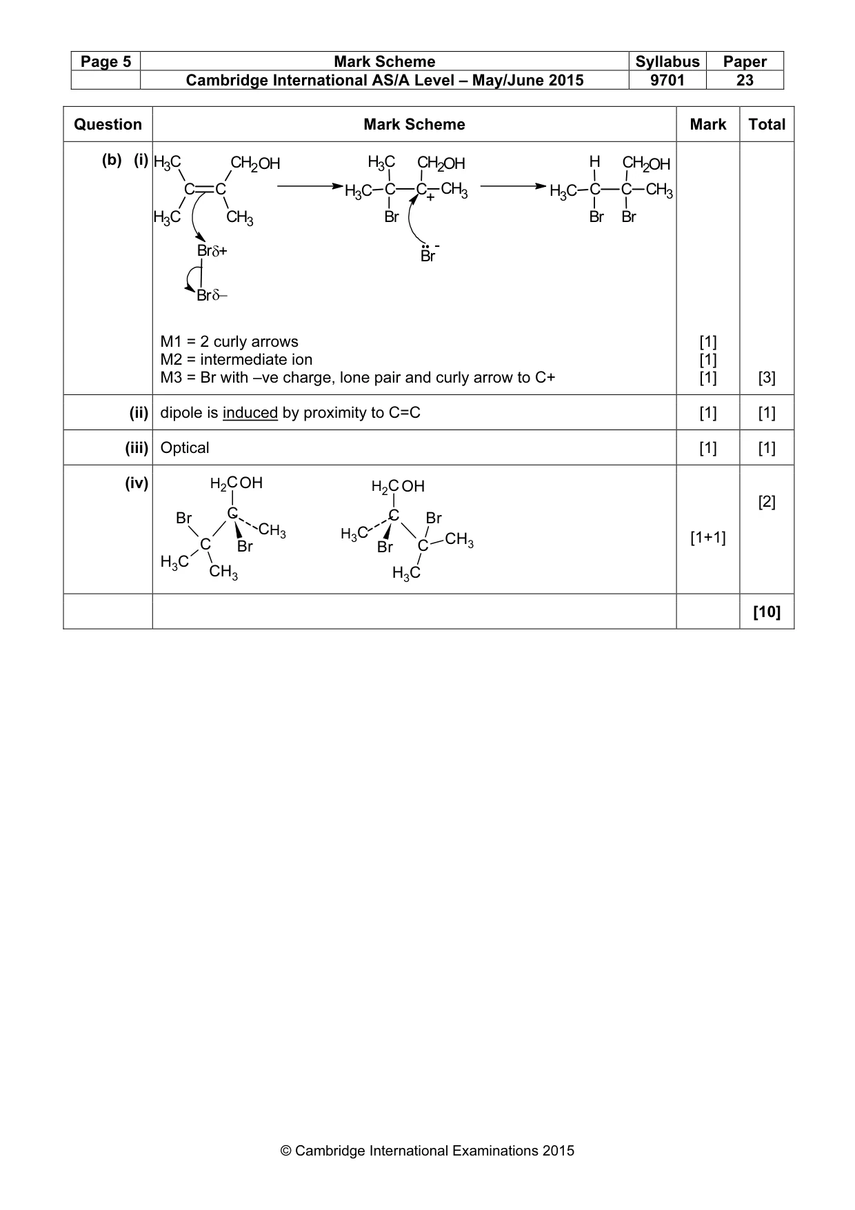 Mark scheme, page 5 of 5