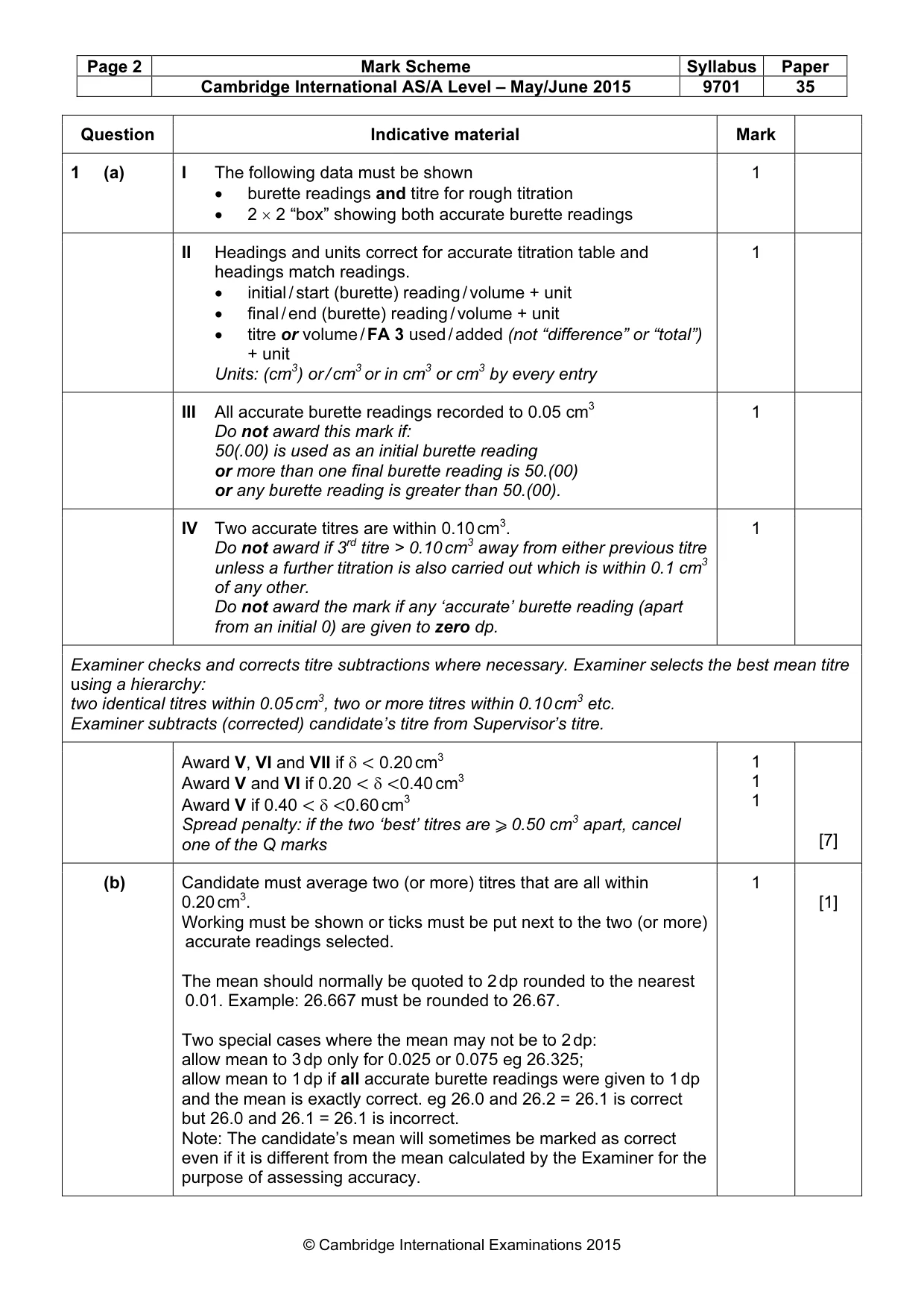 Mark scheme, page 2 of 6