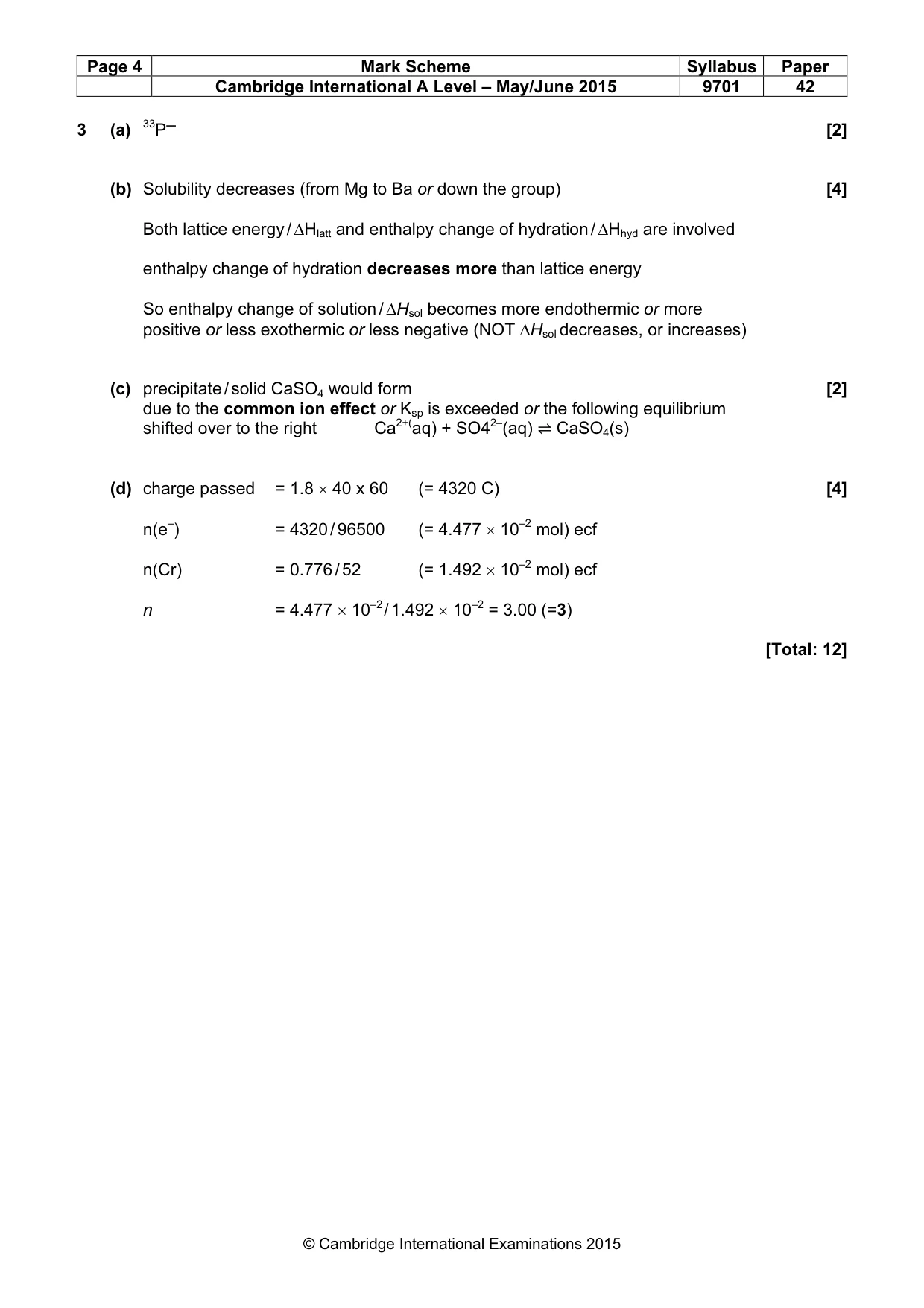 Mark scheme, page 4 of 10