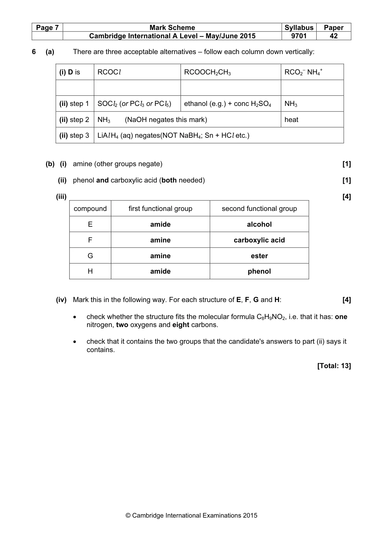 Mark scheme, page 7 of 10