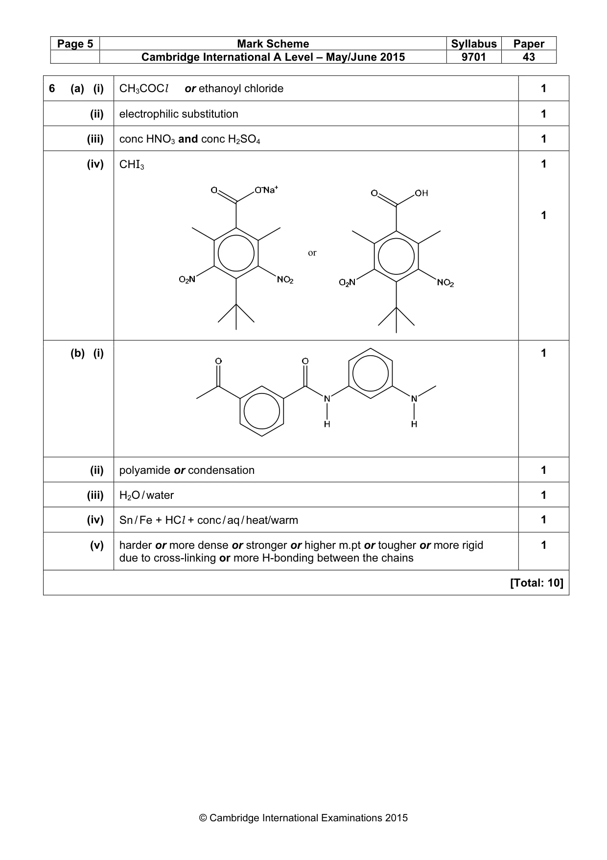 Mark scheme, page 5 of 9