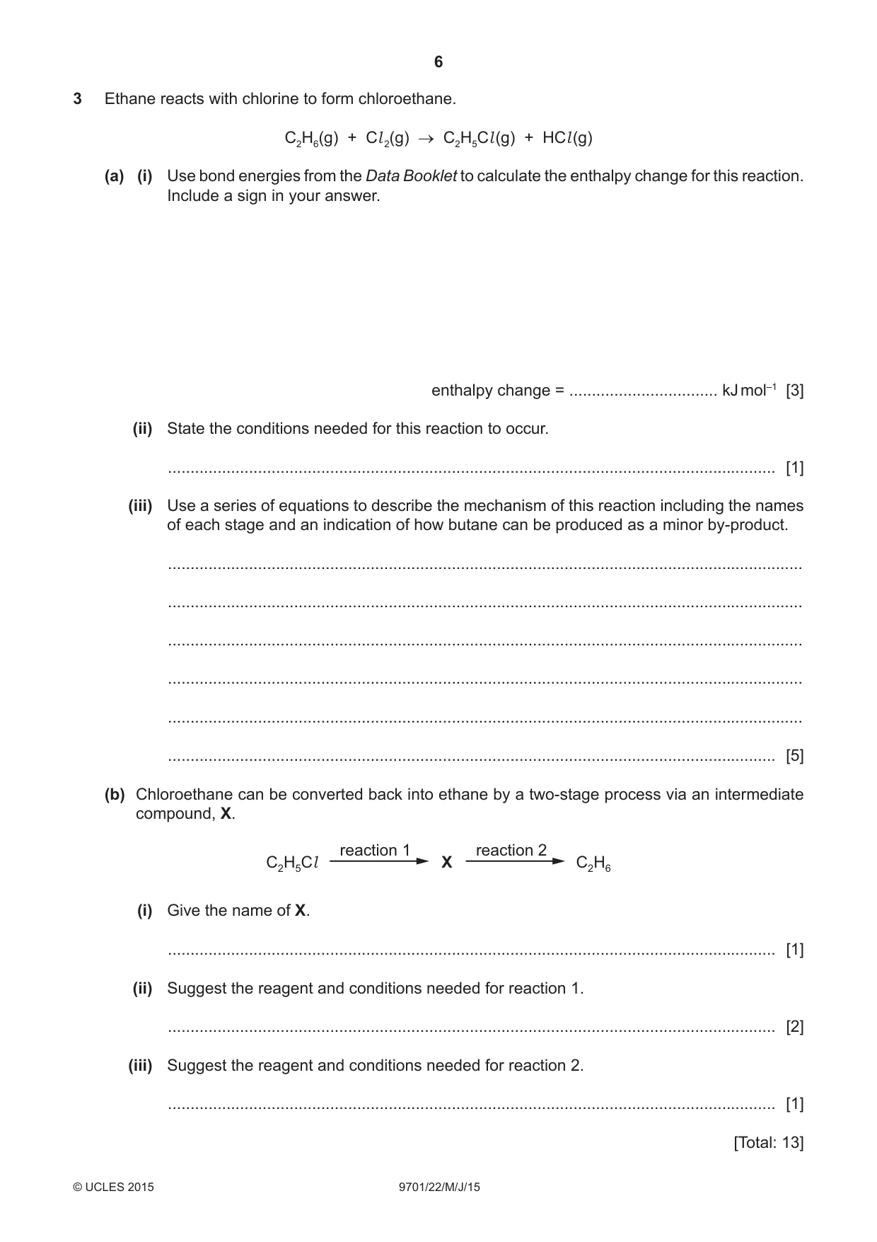 Cambridge A Level Chemistry 9701 2015 May/June Paper 2 · Variant 2 question paper, page 6 of 8