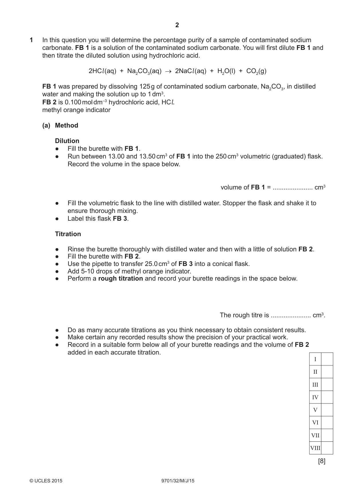 Cambridge A Level Chemistry 9701 2015 May/June Paper 3 · Variant 2 question paper, page 2 of 12