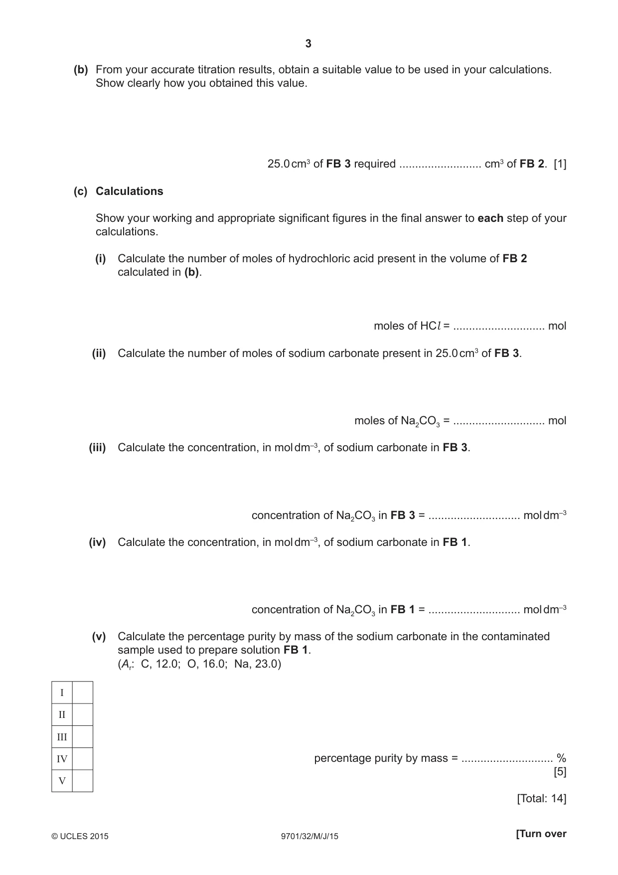 Cambridge A Level Chemistry 9701 2015 May/June Paper 3 · Variant 2 question paper, page 3 of 12