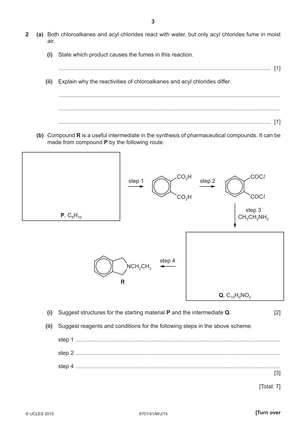 Cambridge A Level Chemistry 9701 2015 May/June Paper 4 · Variant 1 question paper, page 3 of 20