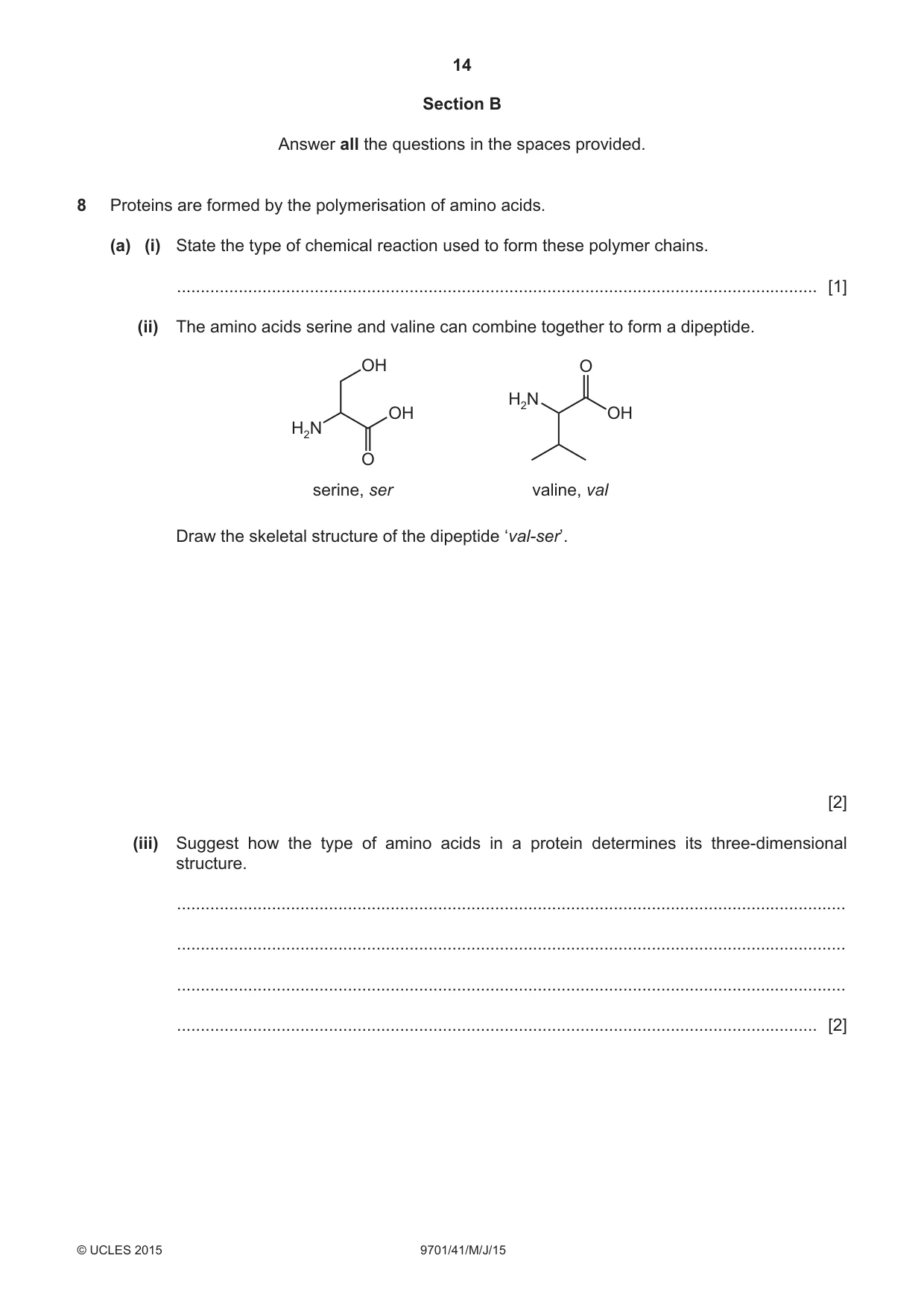 Cambridge A Level Chemistry 9701 2015 May/June Paper 4 · Variant 1 question paper, page 14 of 20