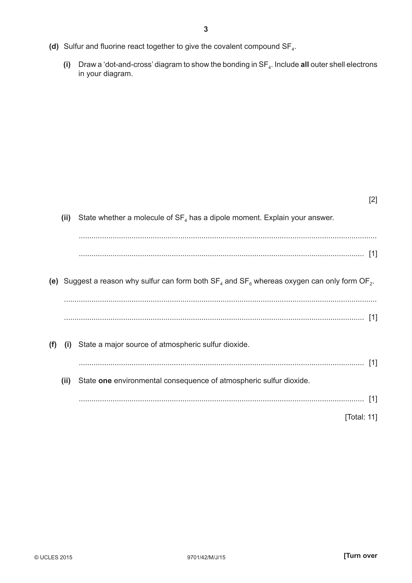 Cambridge A Level Chemistry 9701 2015 May/June Paper 4 · Variant 2 question paper, page 3 of 20
