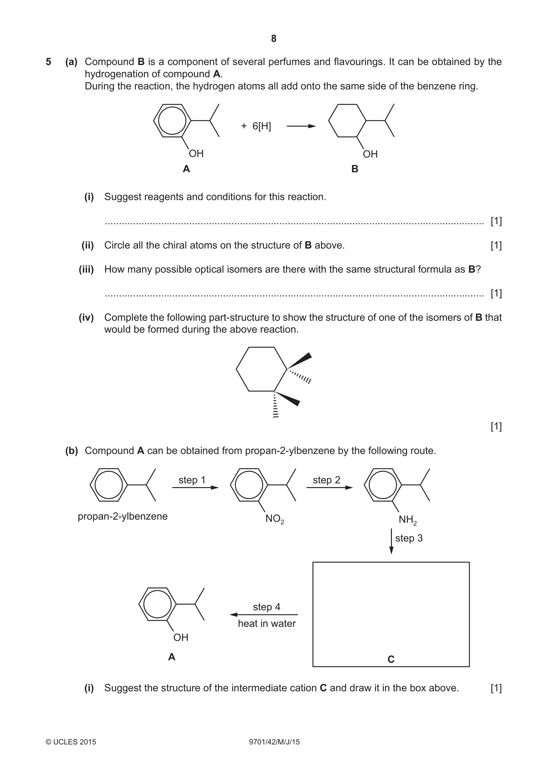 Cambridge A Level Chemistry 9701 2015 May/June Paper 4 · Variant 2 question paper, page 8 of 20