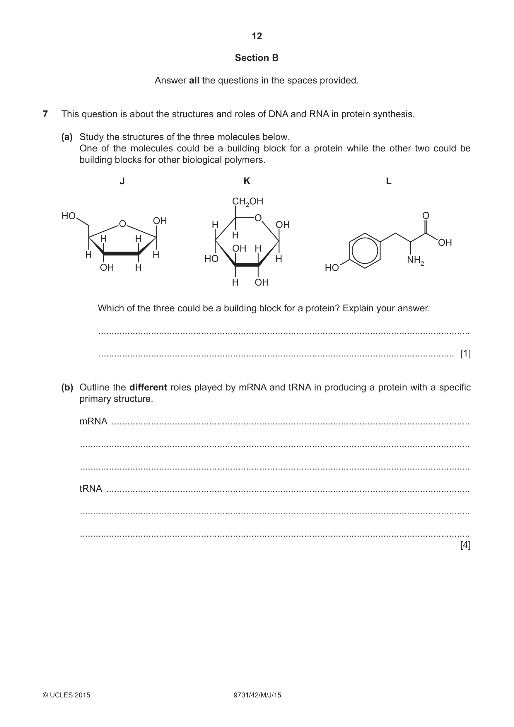 Cambridge A Level Chemistry 9701 2015 May/June Paper 4 · Variant 2 question paper, page 12 of 20