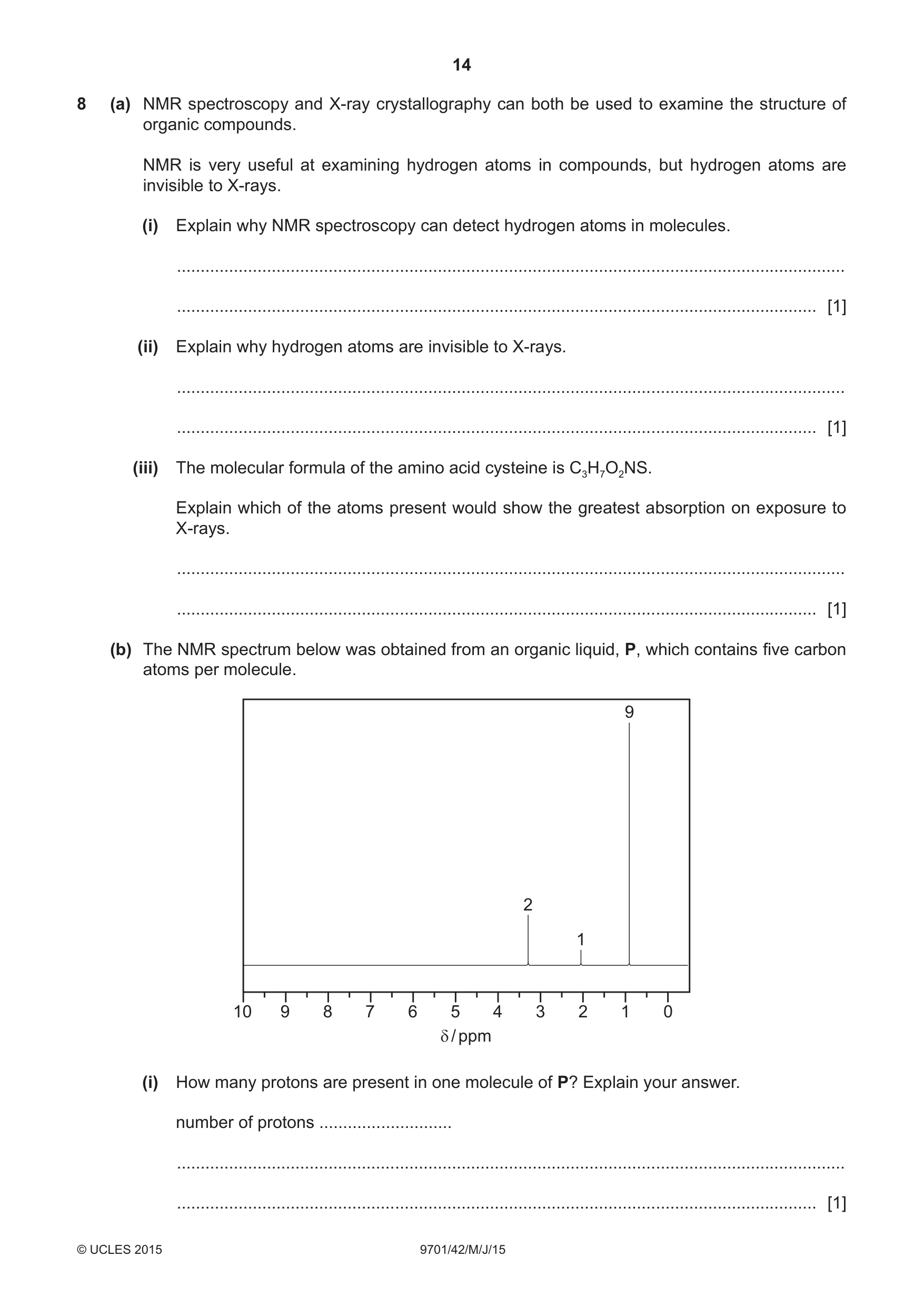 Cambridge A Level Chemistry 9701 2015 May/June Paper 4 · Variant 2 question paper, page 14 of 20