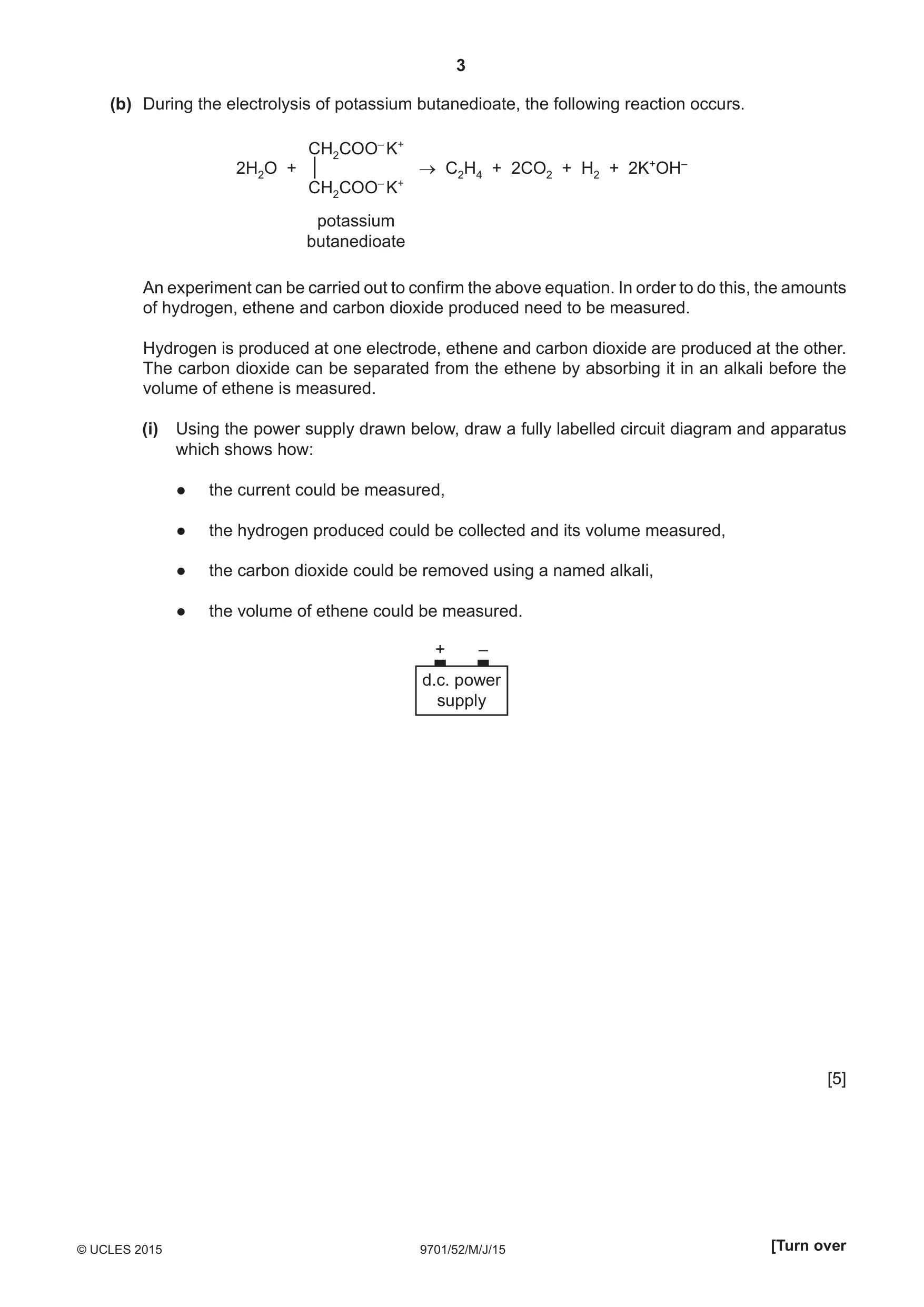 Cambridge A Level Chemistry 9701 2015 May/June Paper 5 · Variant 2 question paper, page 3 of 8
