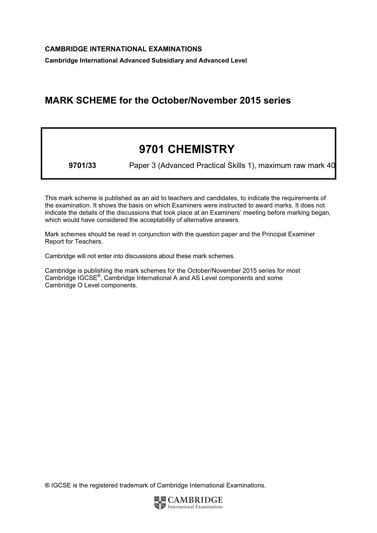 Mark scheme, page 1 of 6