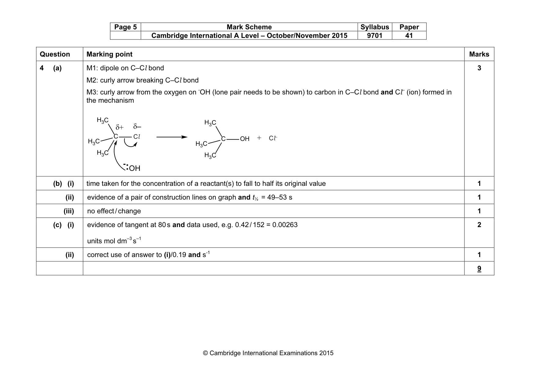 Mark scheme, page 5 of 13