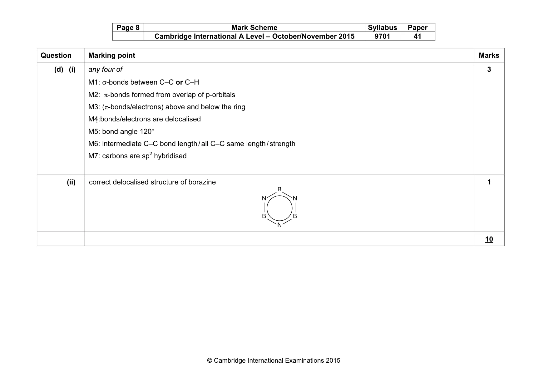 Mark scheme, page 8 of 13