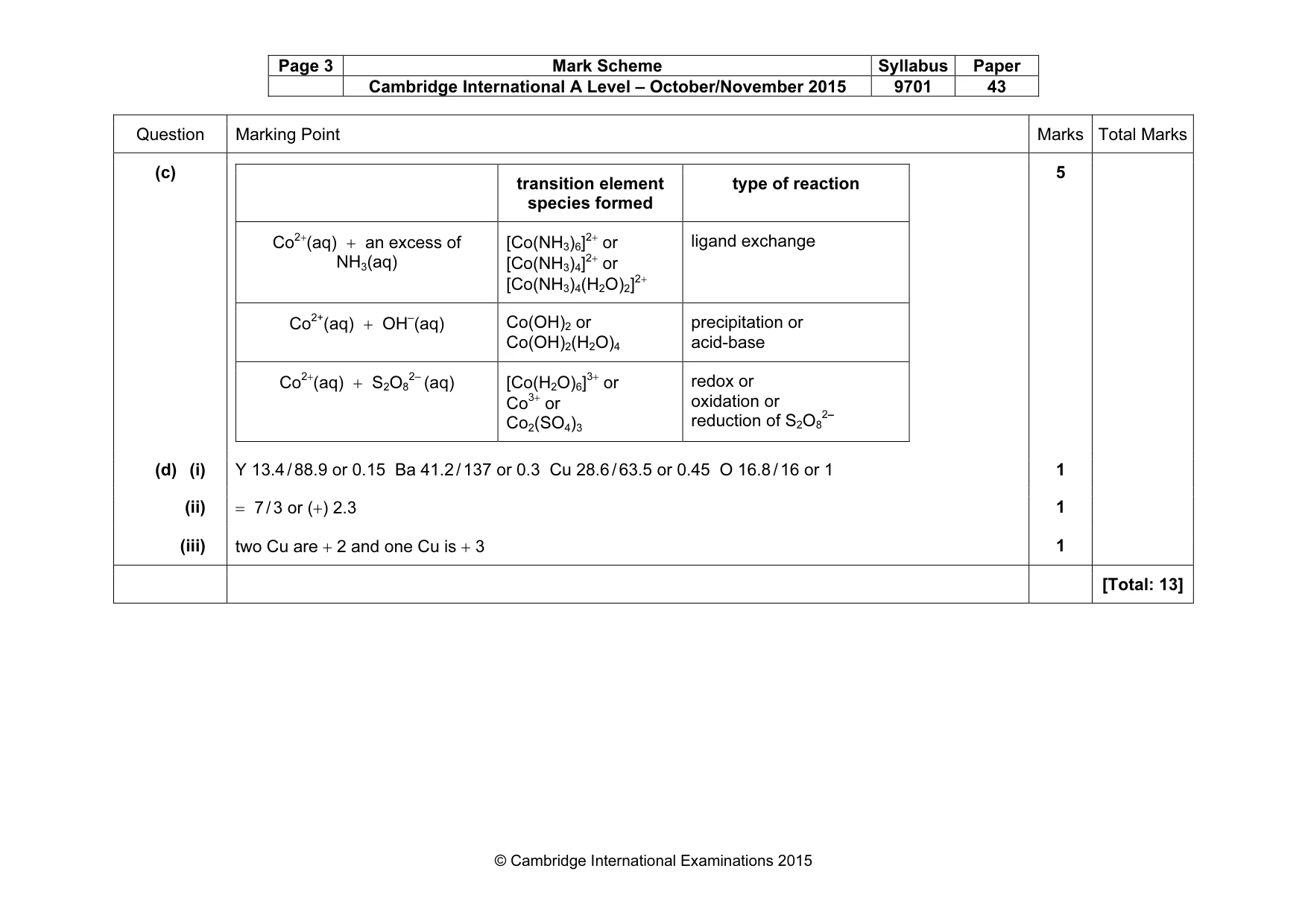 Mark scheme, page 3 of 12
