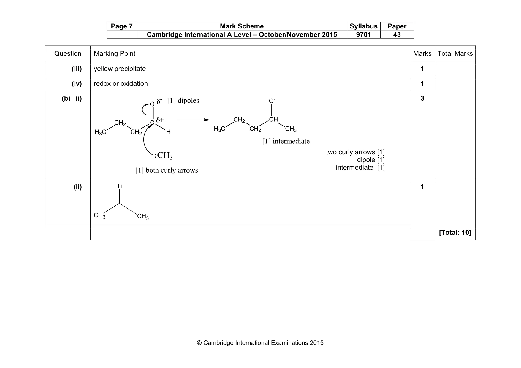 Mark scheme, page 7 of 12