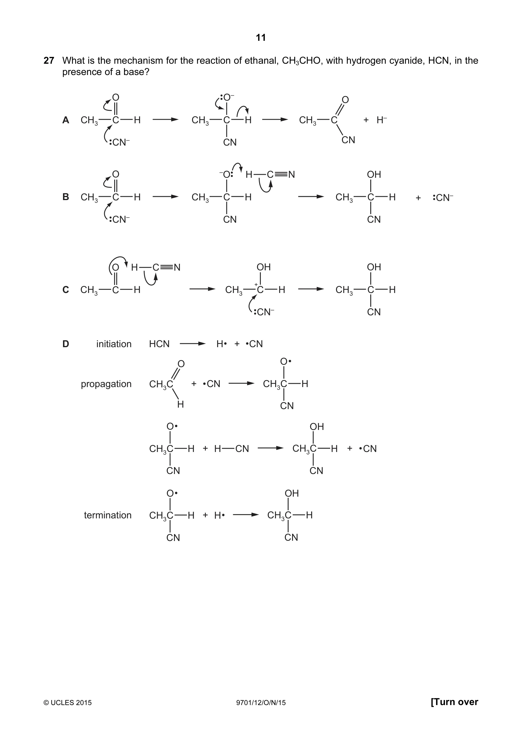 Cambridge A Level Chemistry 9701 2015 Oct/Nov Paper 1 · Variant 2 question paper, page 11 of 16