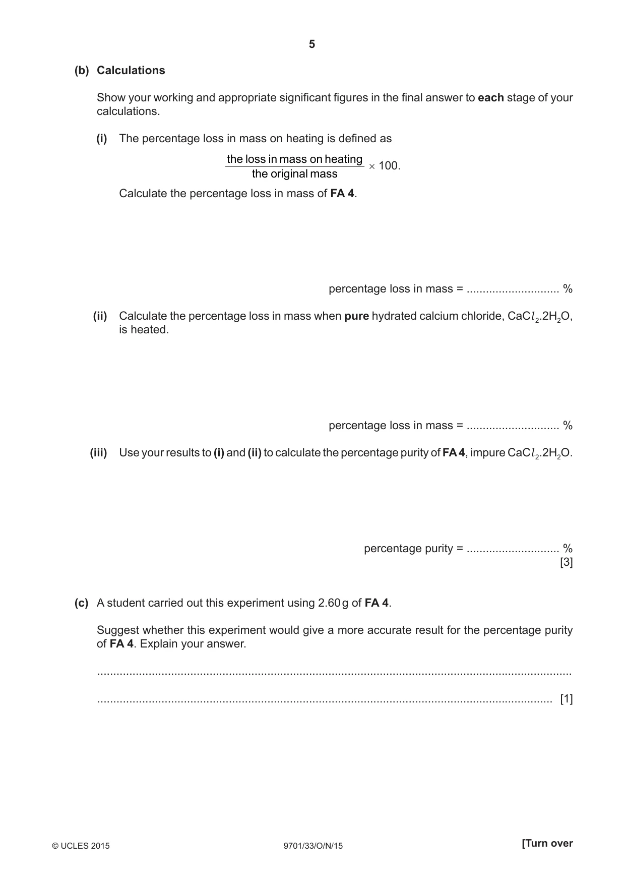 Cambridge A Level Chemistry 9701 2015 Oct/Nov Paper 3 · Variant 3 question paper, page 5 of 12