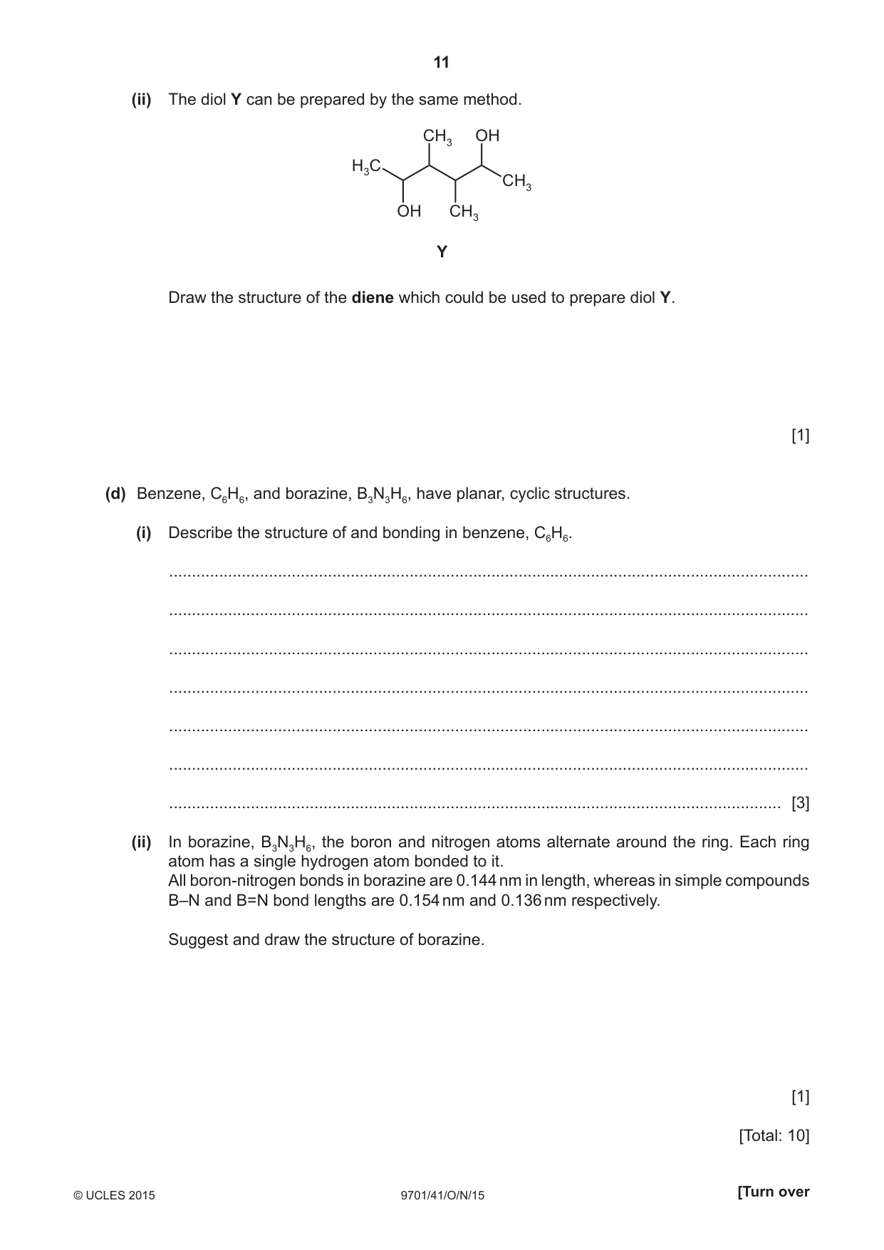 Cambridge A Level Chemistry 9701 2015 Oct/Nov Paper 4 · Variant 1 question paper, page 11 of 20
