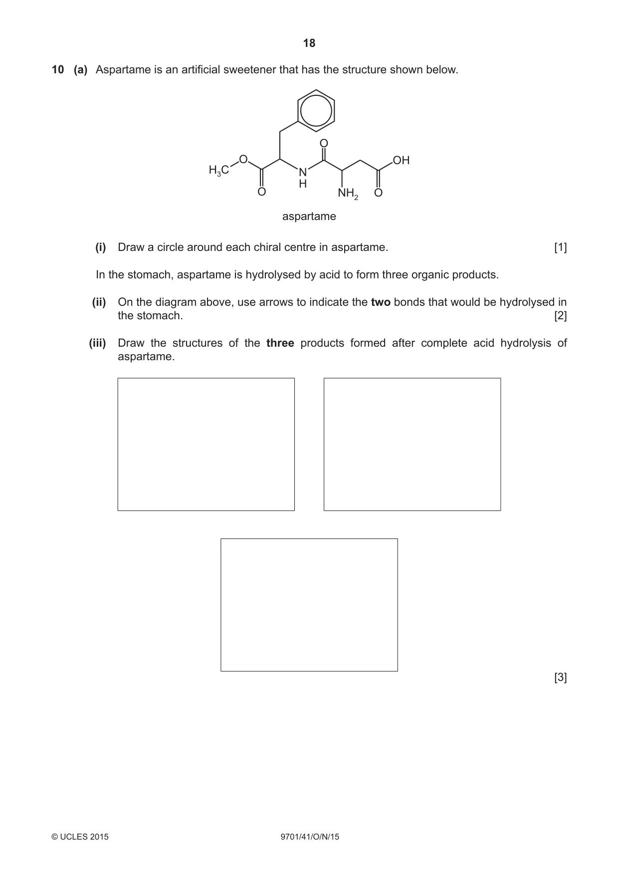 Cambridge A Level Chemistry 9701 2015 Oct/Nov Paper 4 · Variant 1 question paper, page 18 of 20