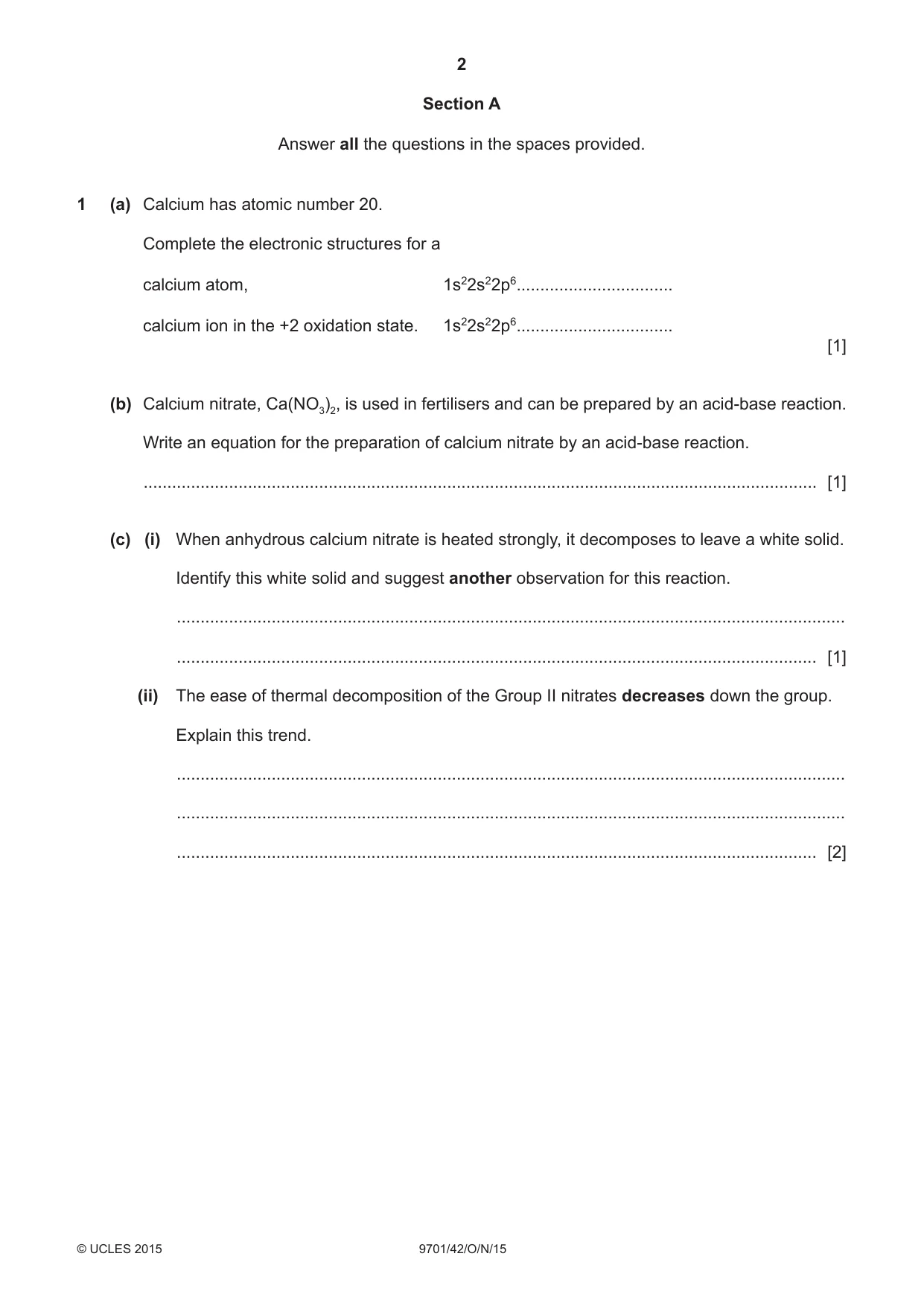 Cambridge A Level Chemistry 9701 2015 Oct/Nov Paper 4 · Variant 2 question paper, page 2 of 20