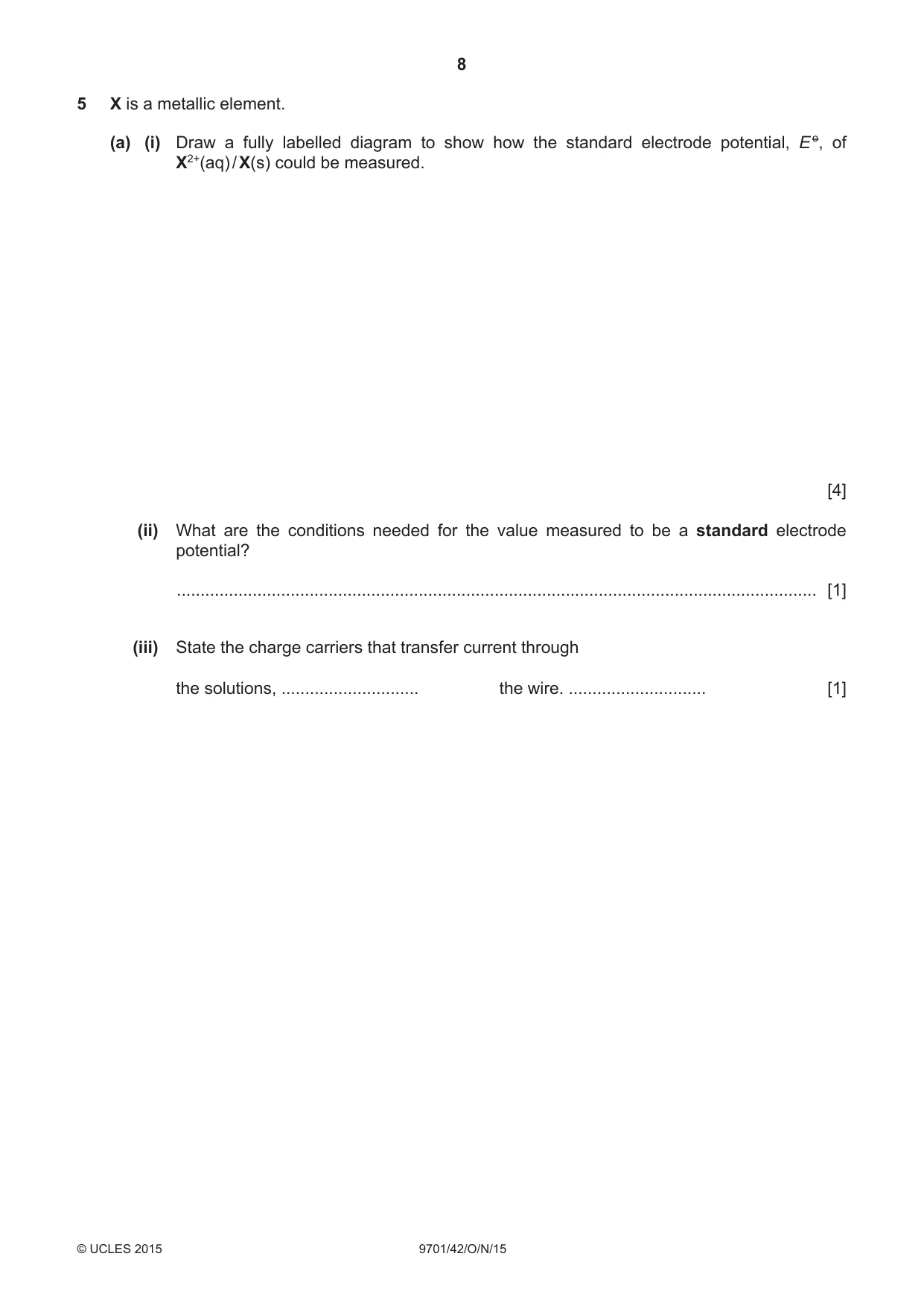 Cambridge A Level Chemistry 9701 2015 Oct/Nov Paper 4 · Variant 2 question paper, page 8 of 20
