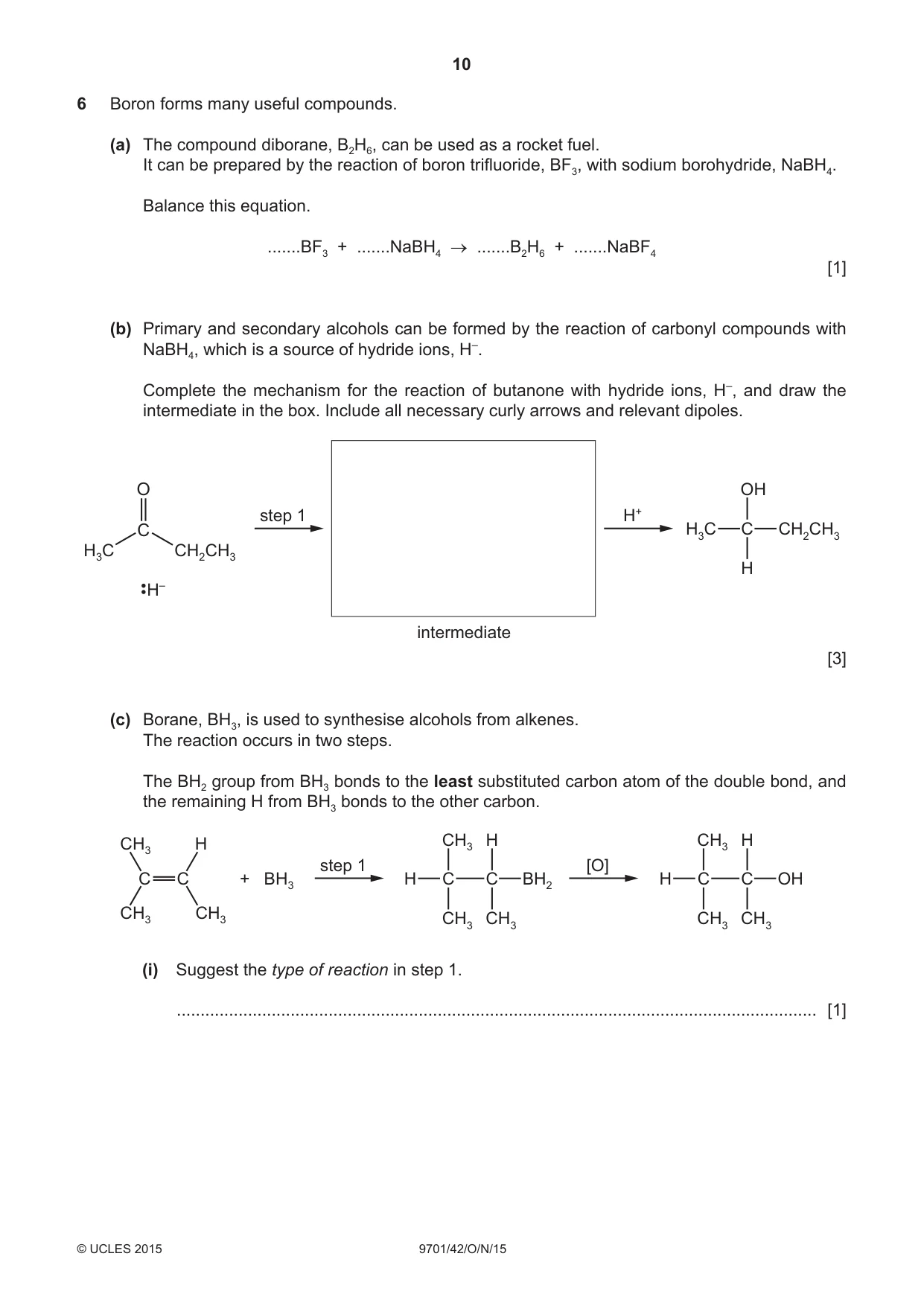 Cambridge A Level Chemistry 9701 2015 Oct/Nov Paper 4 · Variant 2 question paper, page 10 of 20