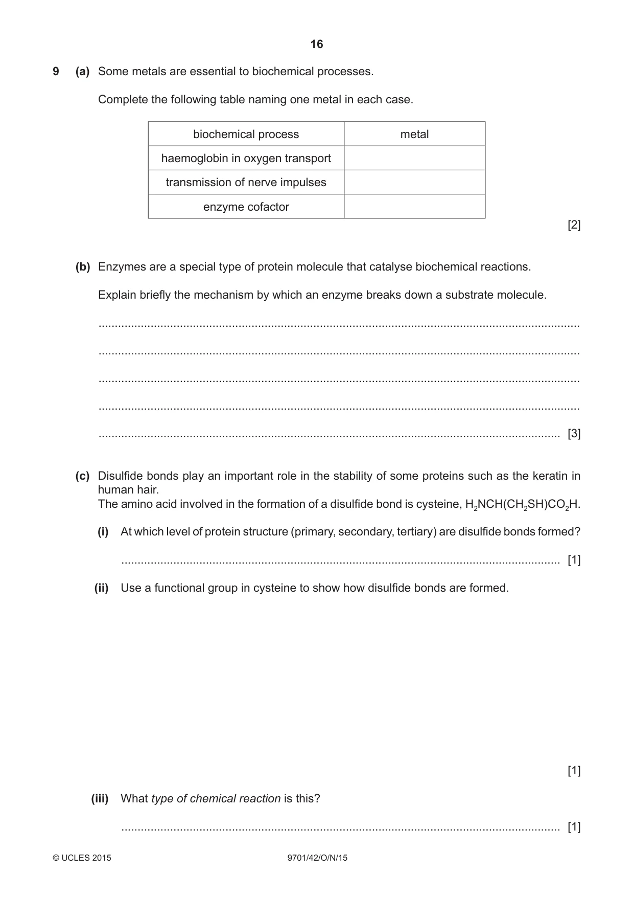 Cambridge A Level Chemistry 9701 2015 Oct/Nov Paper 4 · Variant 2 question paper, page 16 of 20