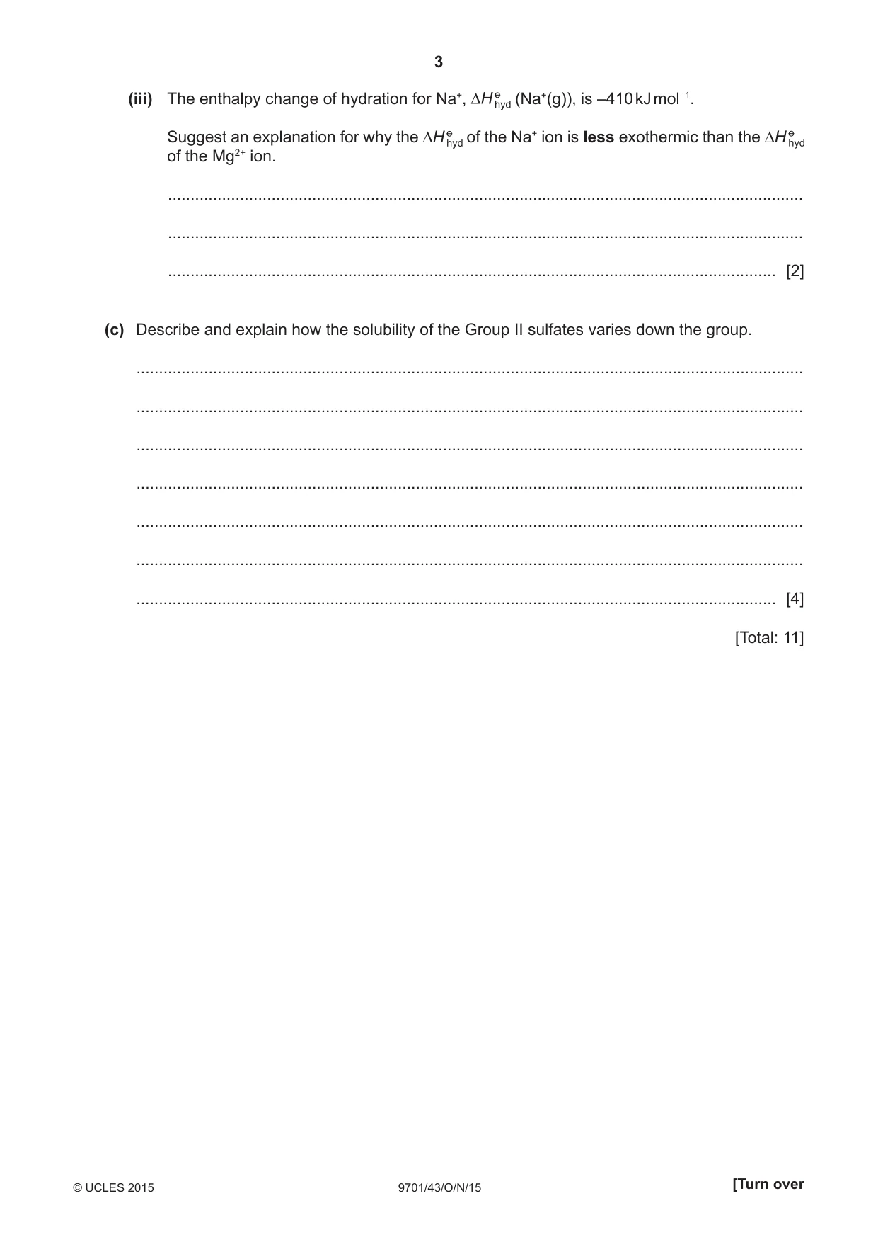 Cambridge A Level Chemistry 9701 2015 Oct/Nov Paper 4 · Variant 3 question paper, page 3 of 20