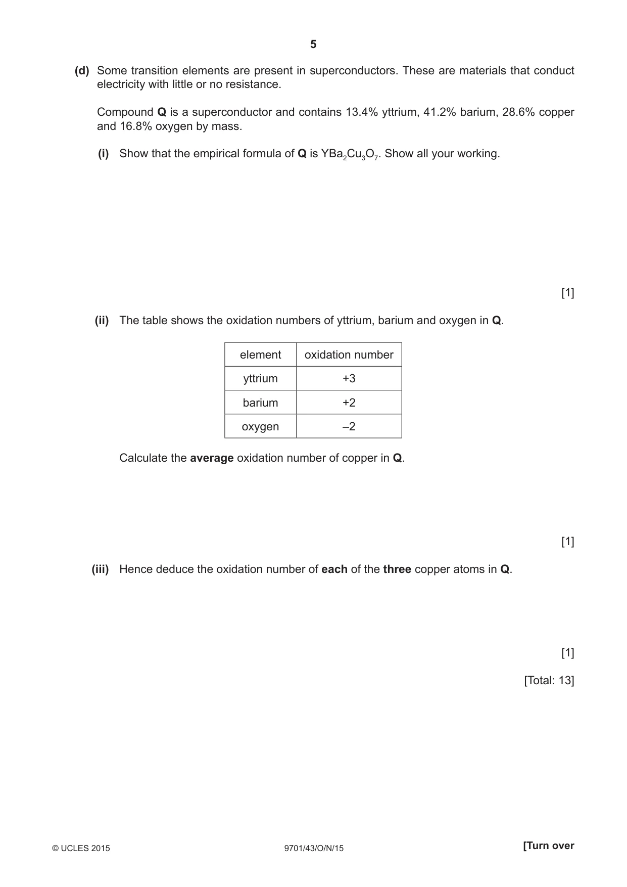 Cambridge A Level Chemistry 9701 2015 Oct/Nov Paper 4 · Variant 3 question paper, page 5 of 20