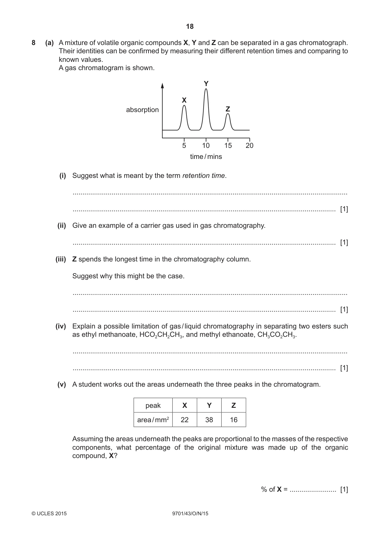 Cambridge A Level Chemistry 9701 2015 Oct/Nov Paper 4 · Variant 3 question paper, page 18 of 20