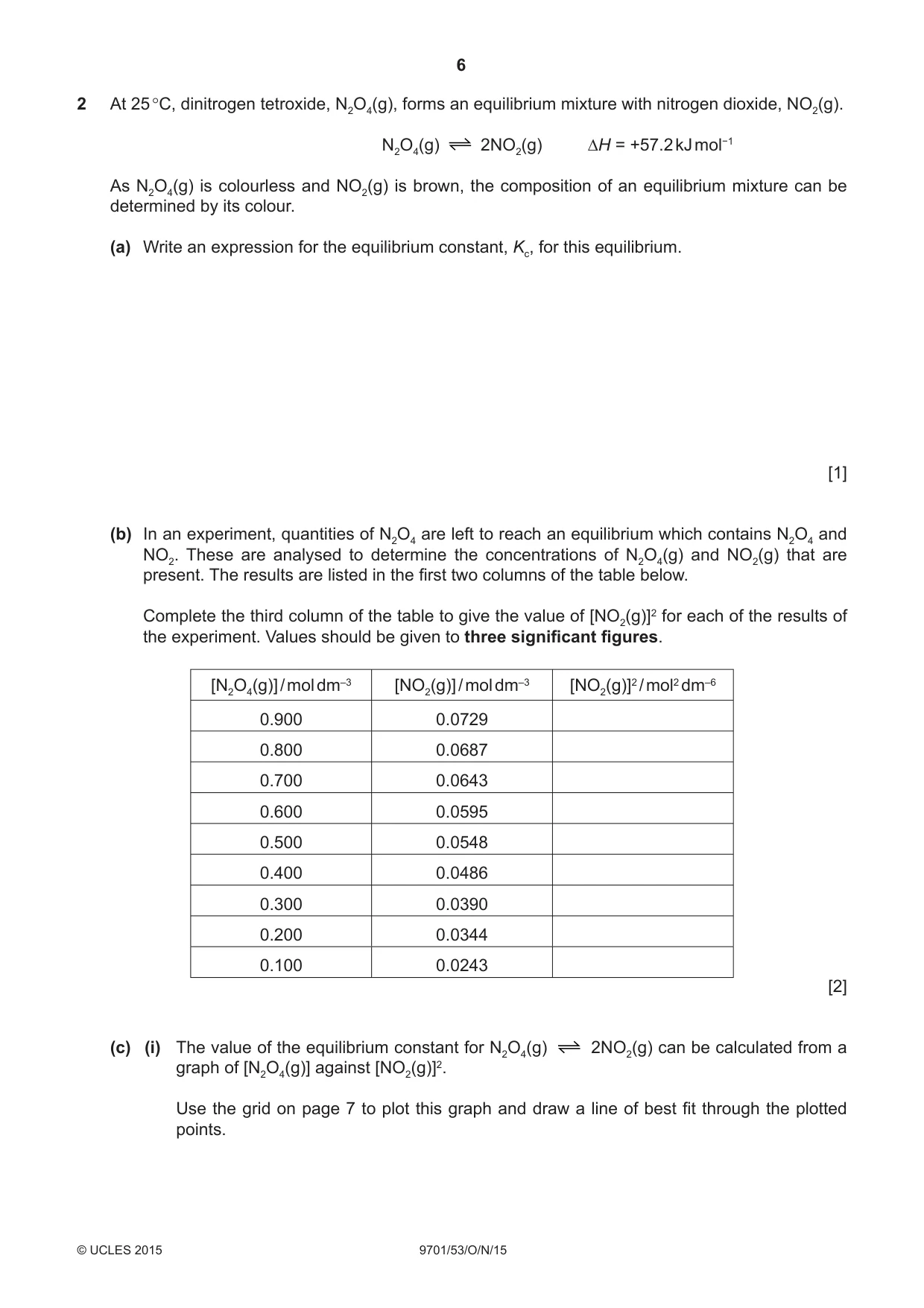 Cambridge A Level Chemistry 9701 2015 Oct/Nov Paper 5 · Variant 3 question paper, page 6 of 12