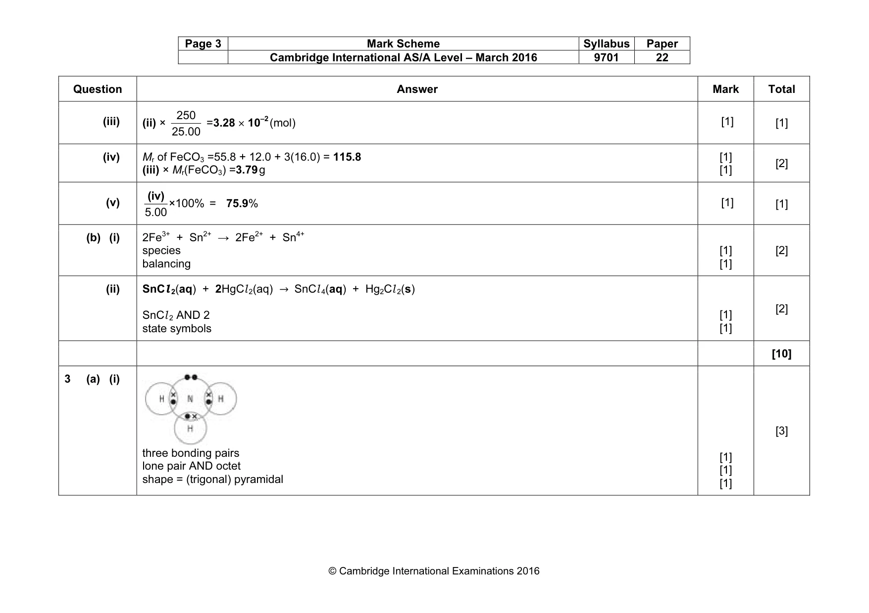 Mark scheme, page 3 of 8