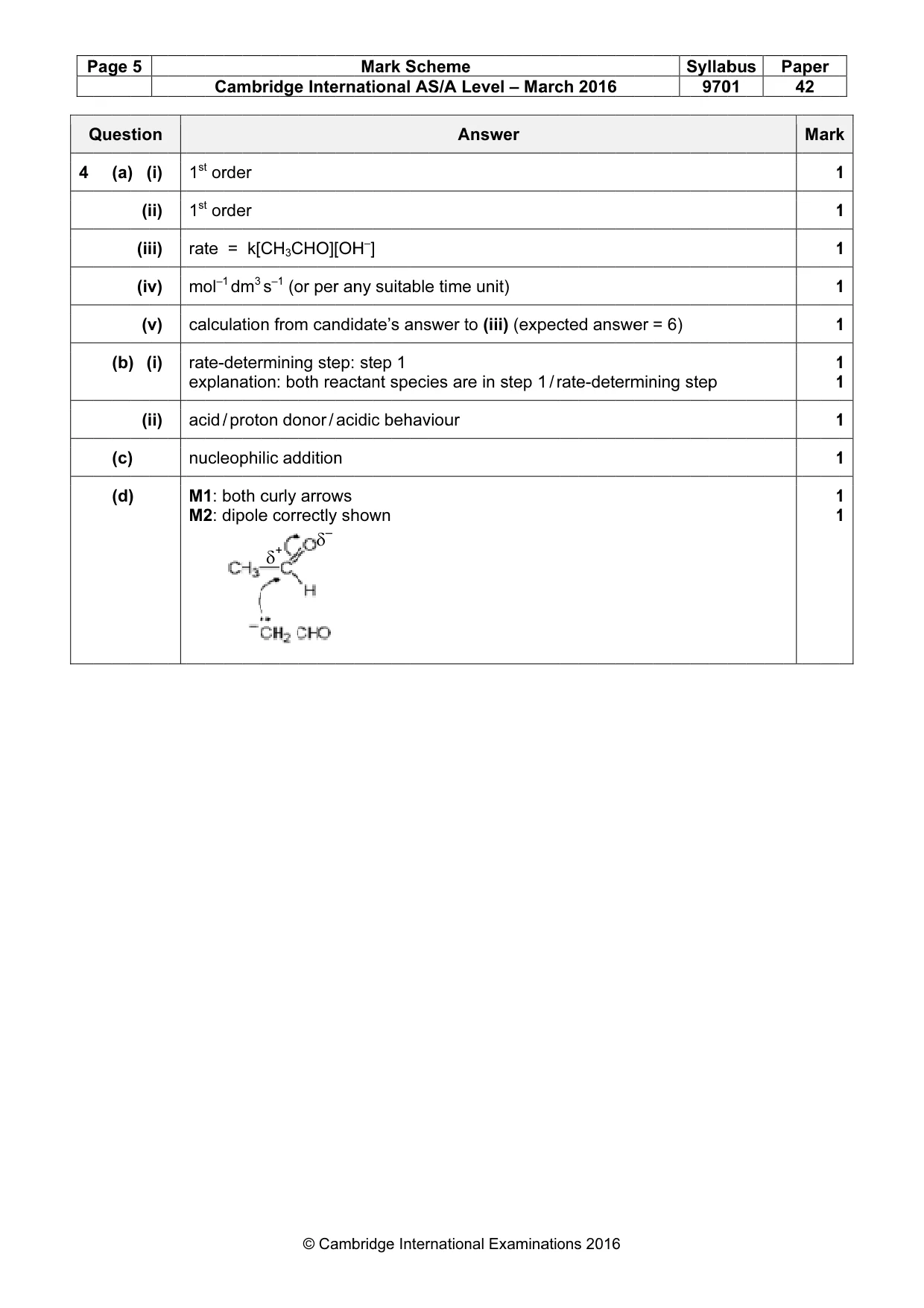 Mark scheme, page 5 of 10