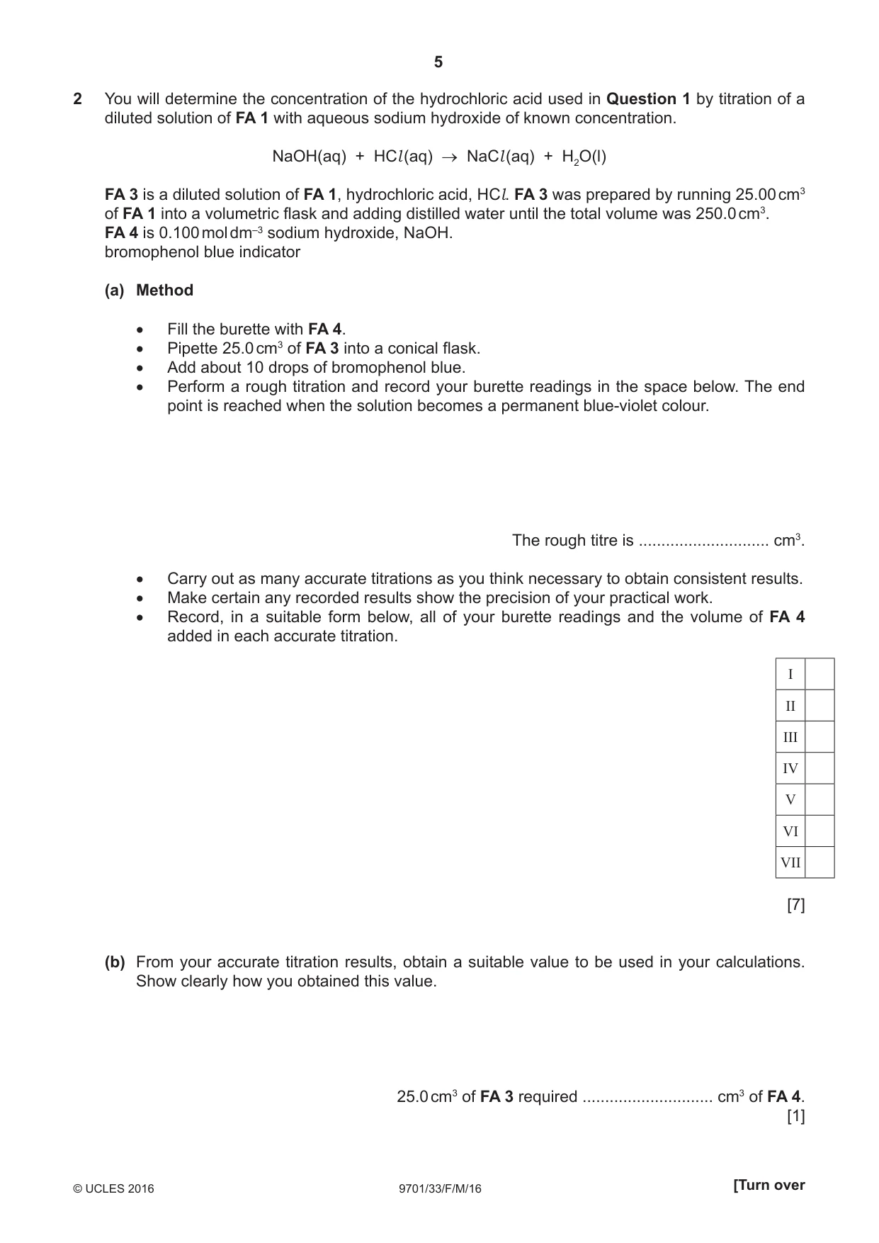 Cambridge A Level Chemistry 9701 2016 Feb/March Paper 3 · Variant 3 question paper, page 5 of 12