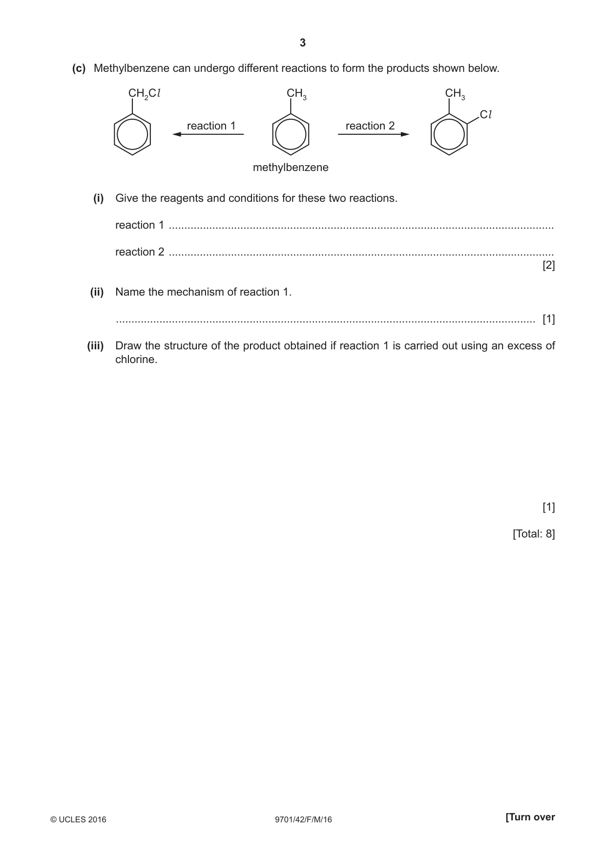 Cambridge A Level Chemistry 9701 2016 Feb/March Paper 4 · Variant 2 question paper, page 3 of 20