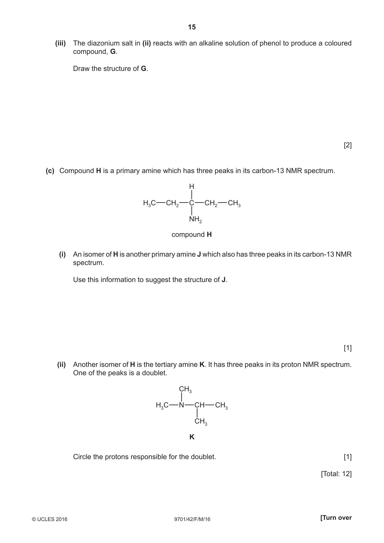 Cambridge A Level Chemistry 9701 2016 Feb/March Paper 4 · Variant 2 question paper, page 15 of 20