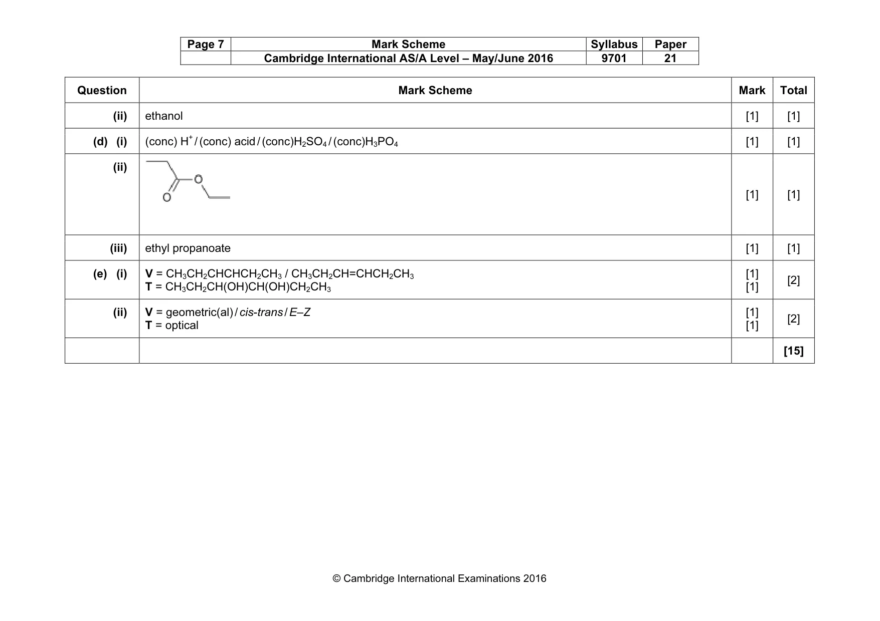 Mark scheme, page 7 of 7