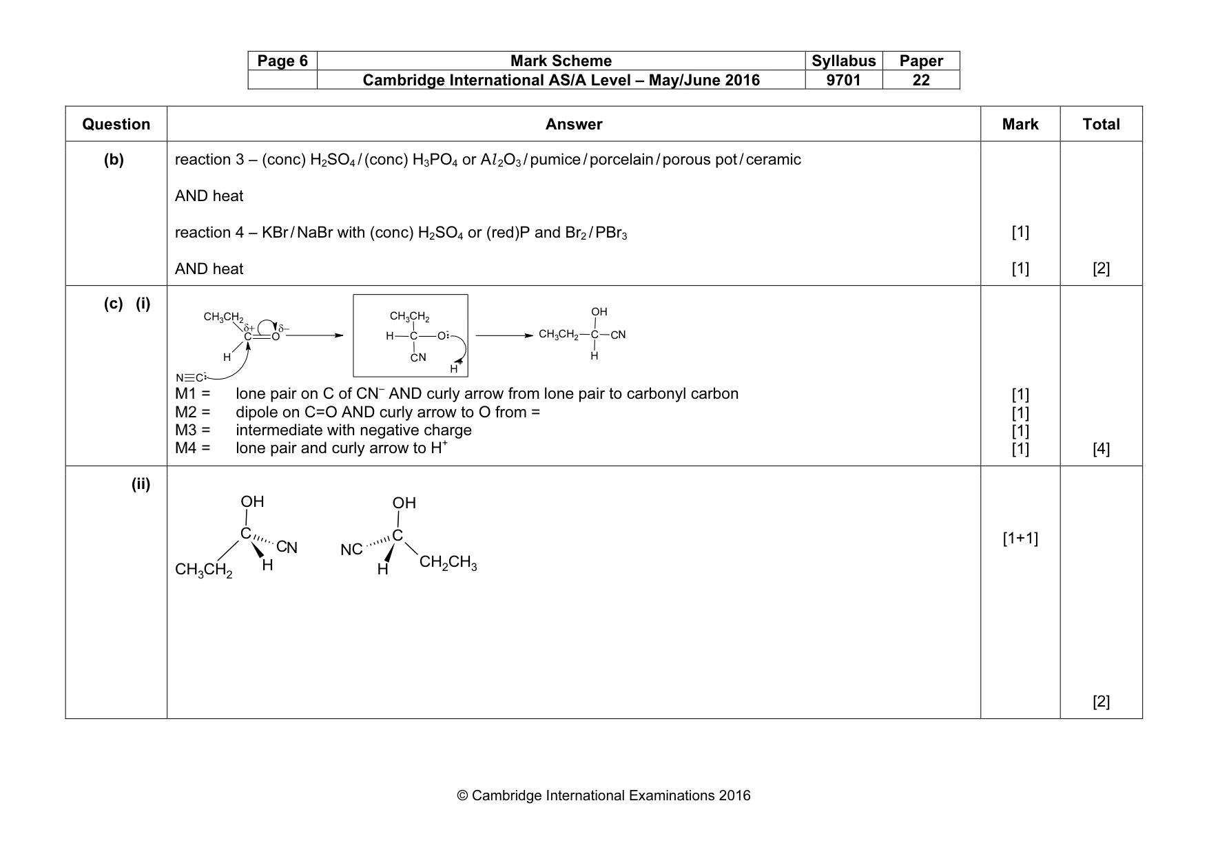 Mark scheme, page 6 of 7
