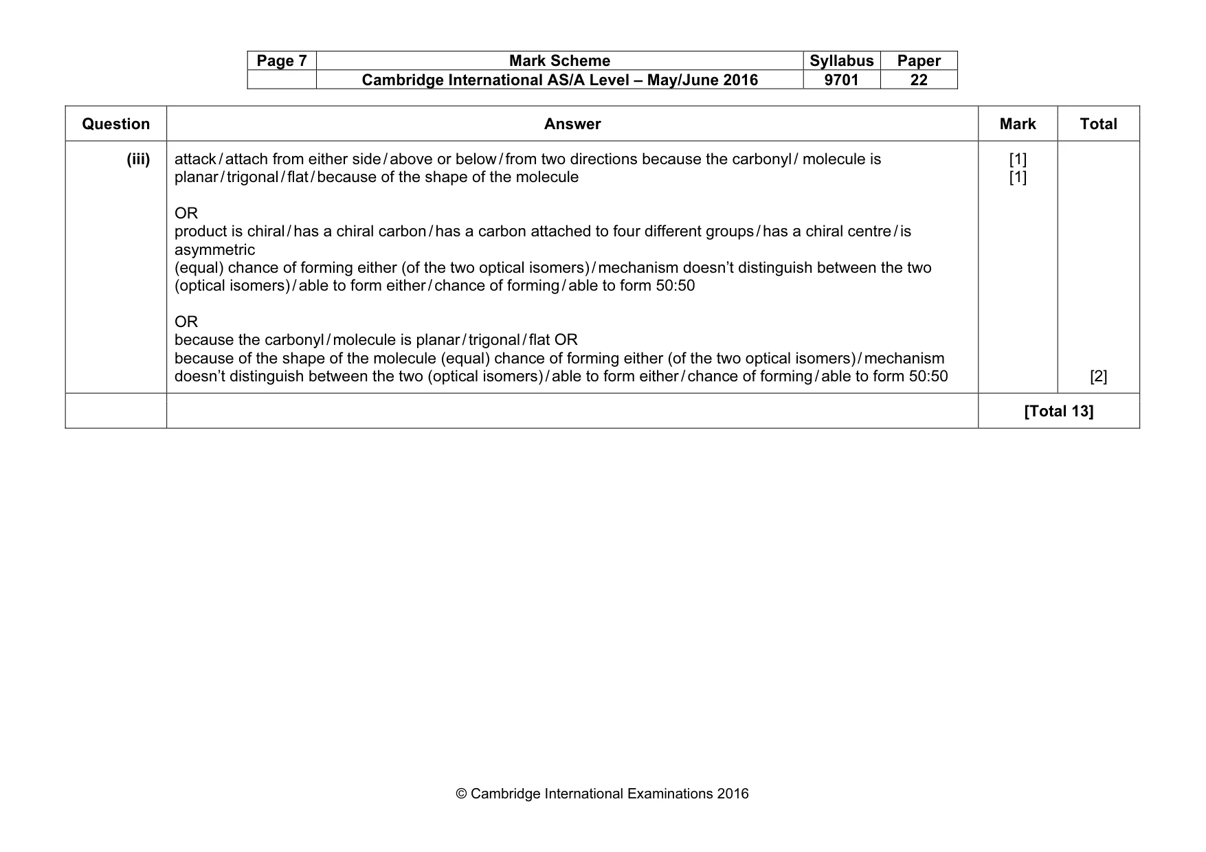 Mark scheme, page 7 of 7